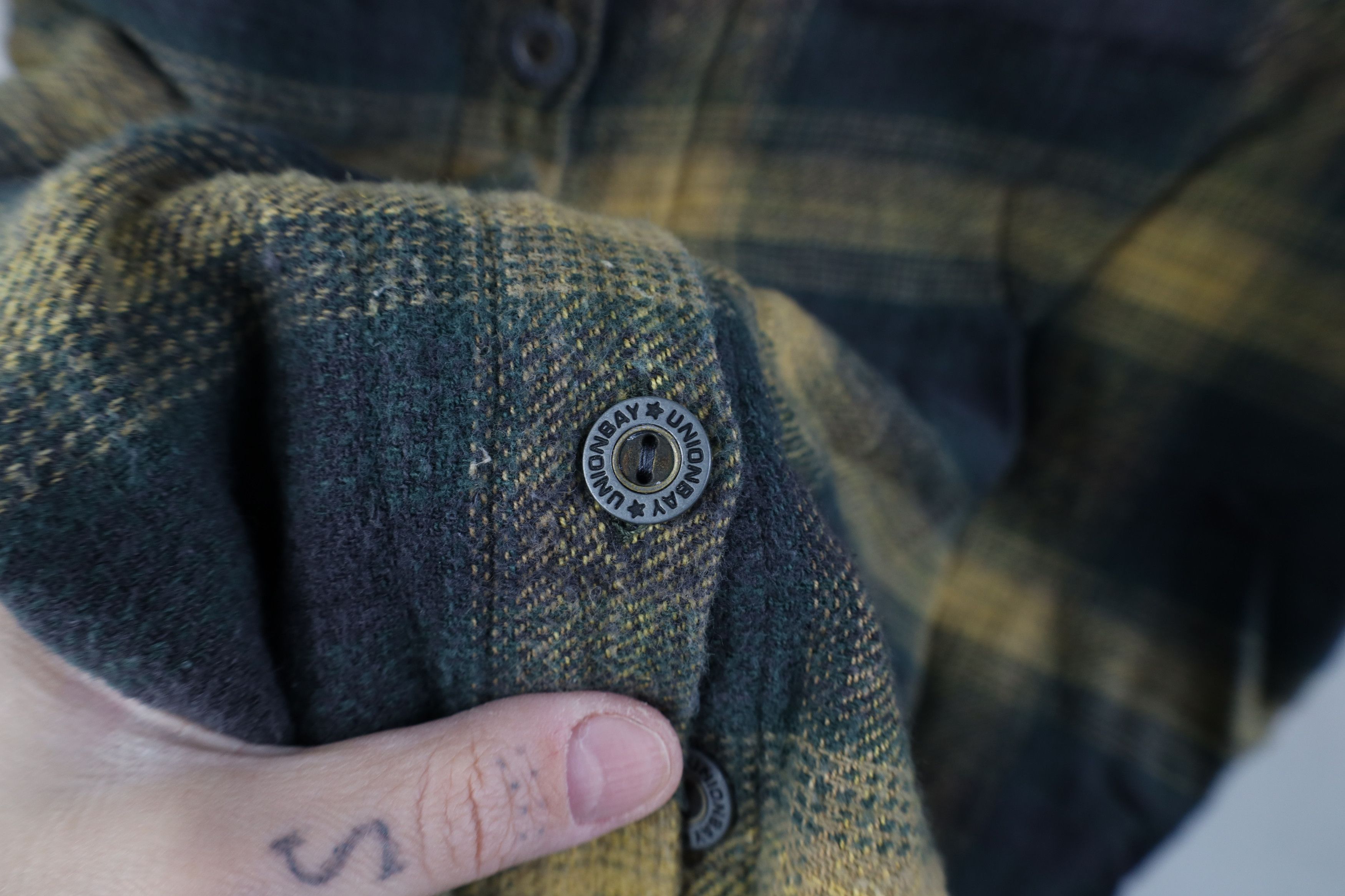 UNIONBAY Vintage 90s Unionbay Surfing Flannel Hooded Shirt Jacket Size M / US 6-8 / IT 42-44 - 7 Thumbnail