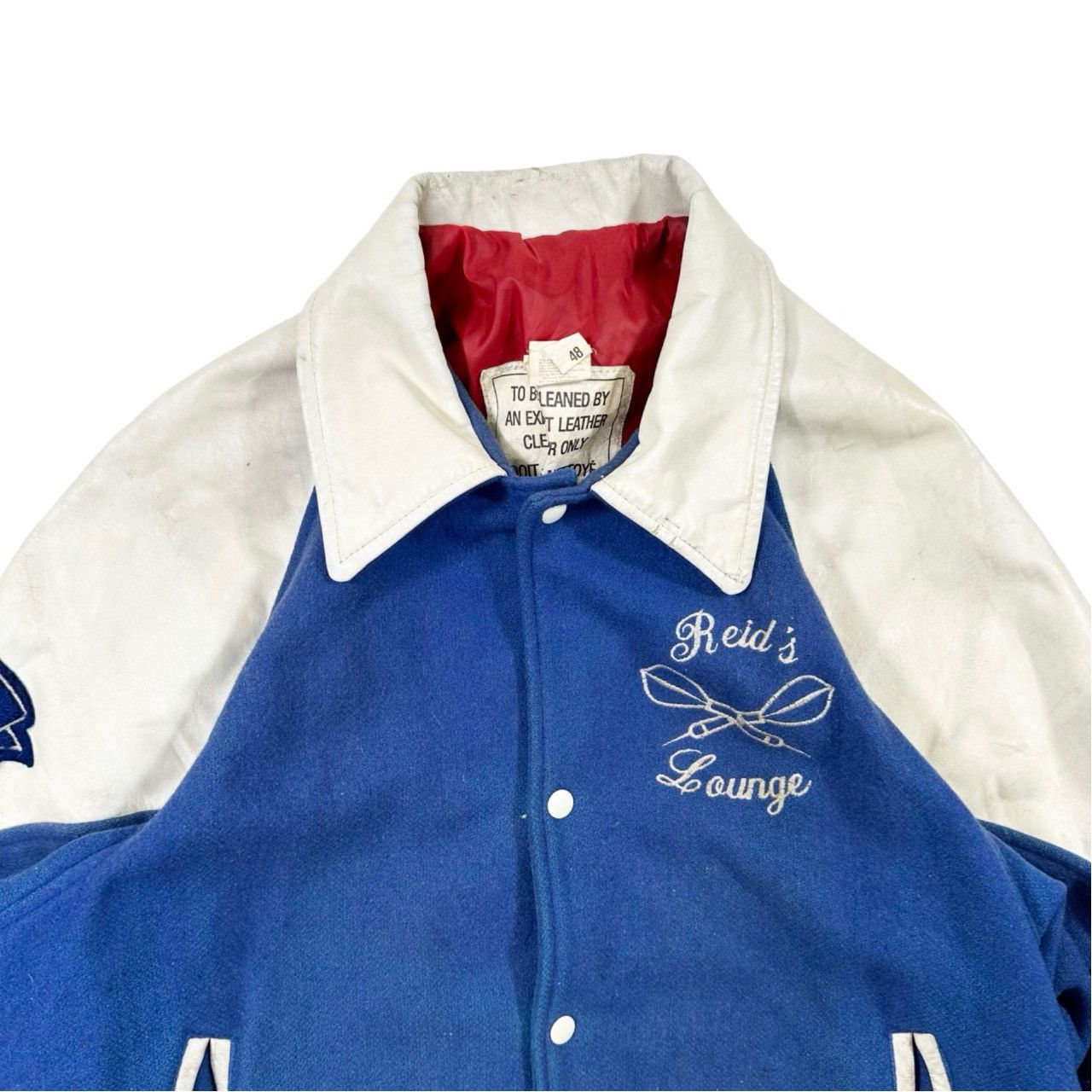 Vintage Vintage 90s Reids Lounge Button Up Varsity Jacket Size US M / EU 48-50 / 2 - 2 Thumbnail