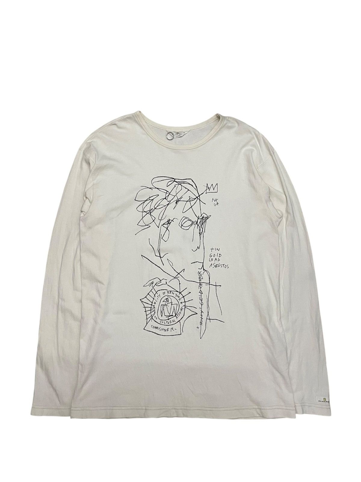 Jean-Michel Basquiat Uniqlo X Jean-Michel Basquiat Sketch Pop Art Longsleeve Tee Size US L / EU 52-54 / 3 - 1 Thumbnail