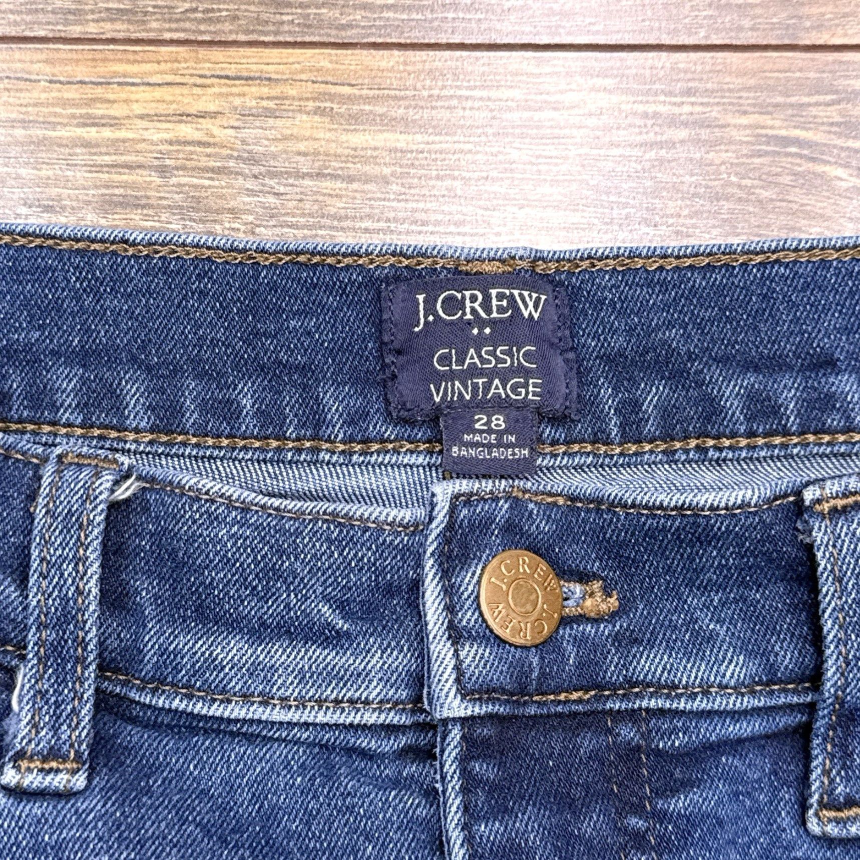 J.Crew J.CREW Jeans Womens 28 High Rise Classic Stretch Denim Ankle 5-Pocket Blue Vintage City Fall Winter Spring Summer Hem Frayed Size 28" / US 6 / IT 42 - 2 Thumbnail