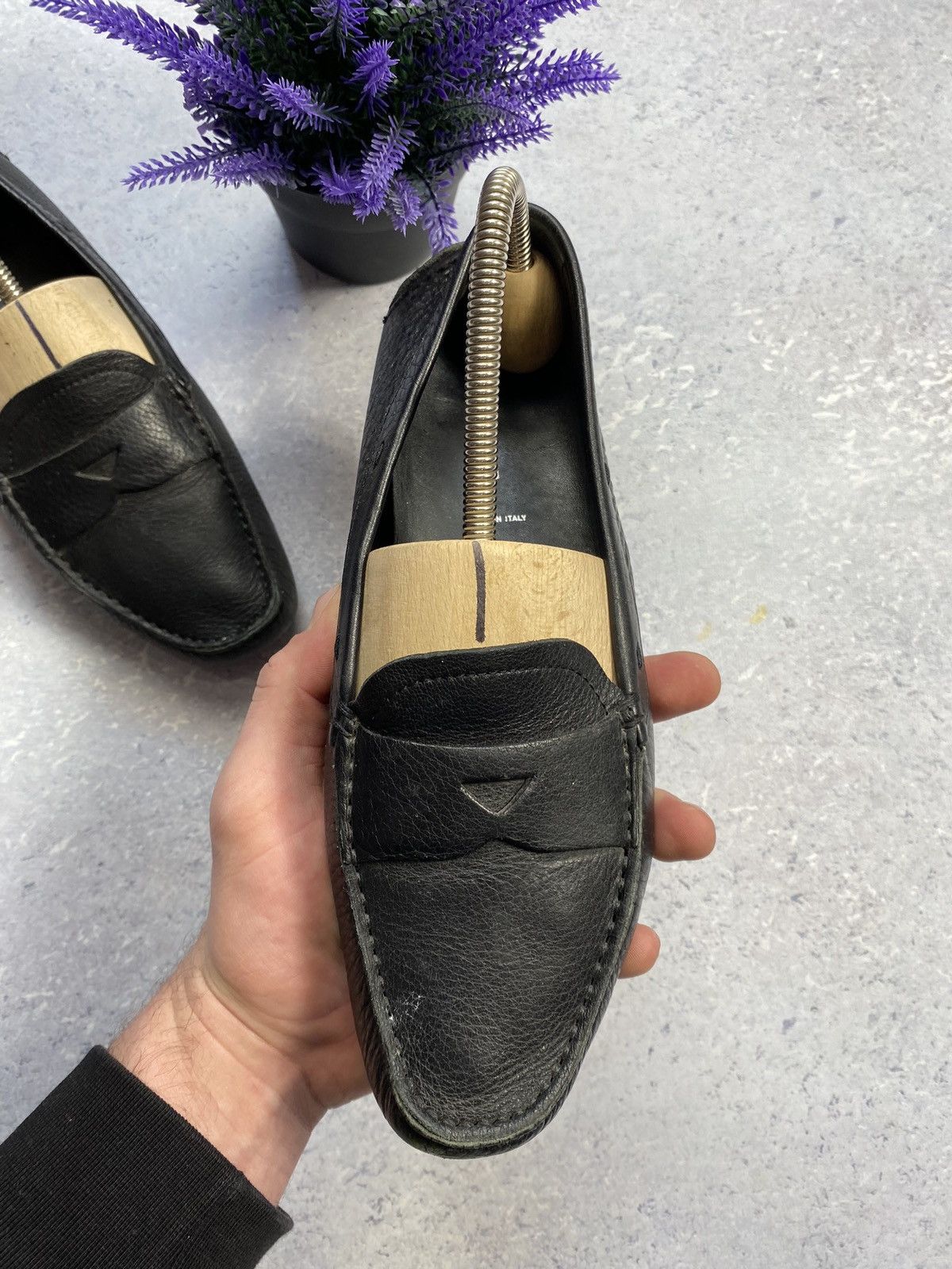 Prada Prada Black Leather Loafers Size EUR 37.5 Size US 5 / EU 37 - 17 Thumbnail