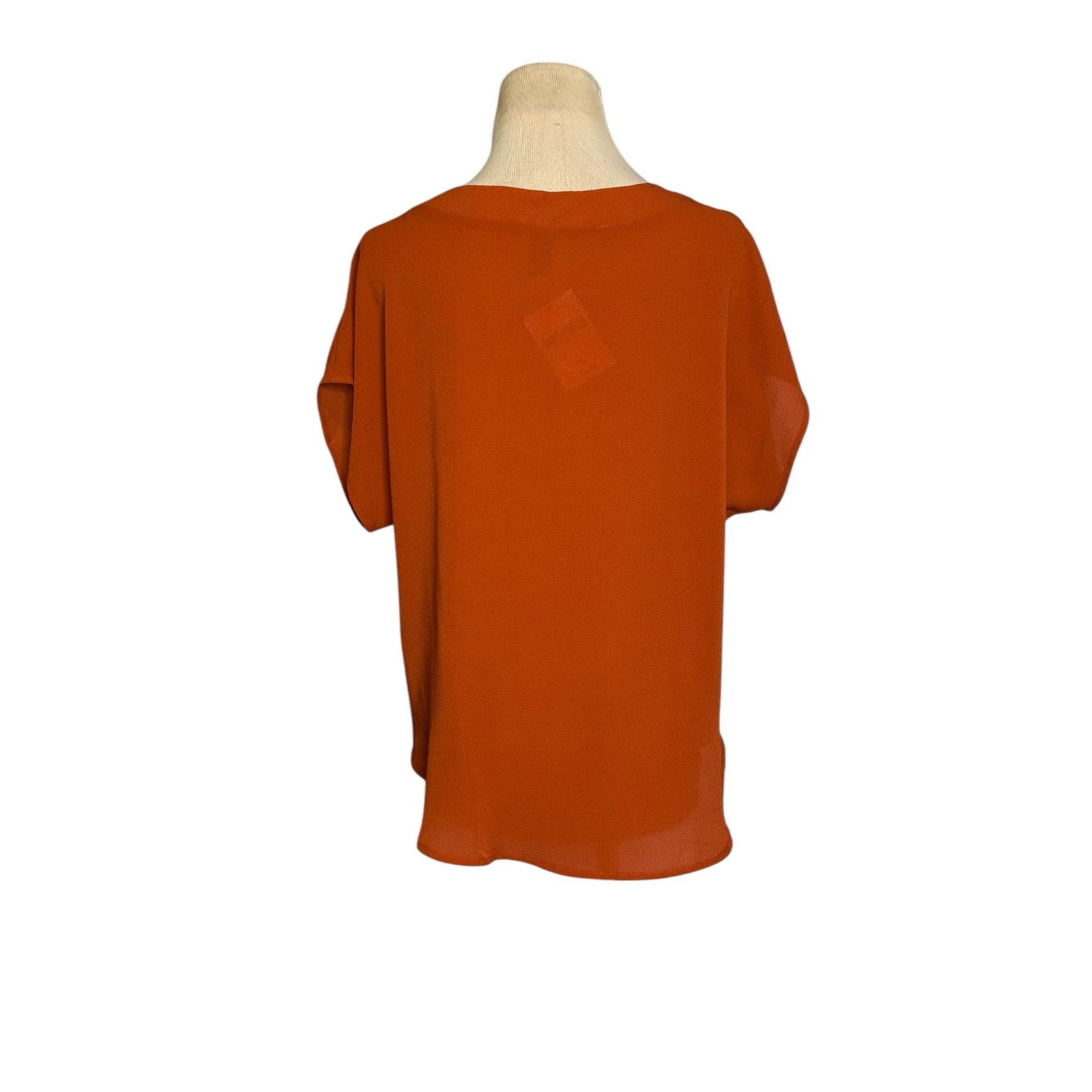 Forever 21 Forever 21 rust orange v neck short sleeves blouse size s Size S / US 4 / IT 40 - 6 Thumbnail