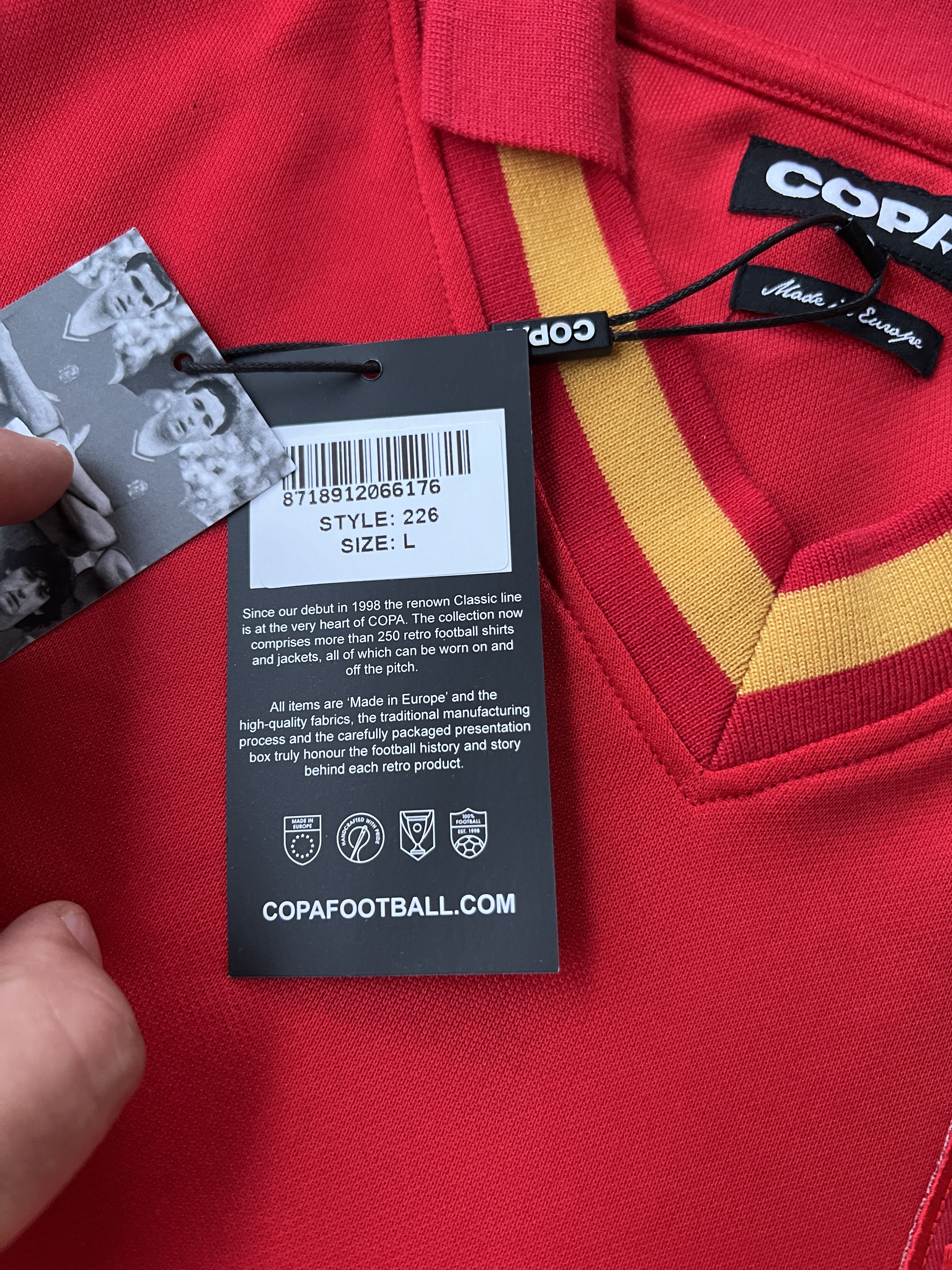 Other COPA SPAIN 1988 RETRO FOOTBALL SHIRT Size US L / EU 52-54 / 3 - 4 Thumbnail