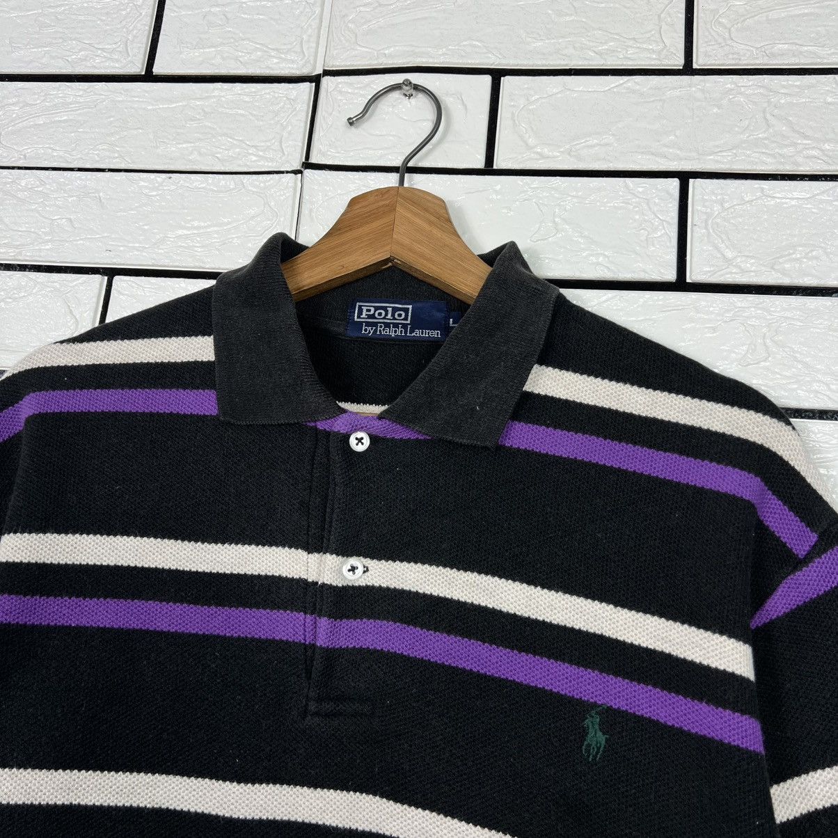Polo Ralph Lauren 90's POLO RALPH LAUREN Striped Long Sleeve Polos #4100-C186 Size US L / EU 52-54 / 3 - 8 Thumbnail