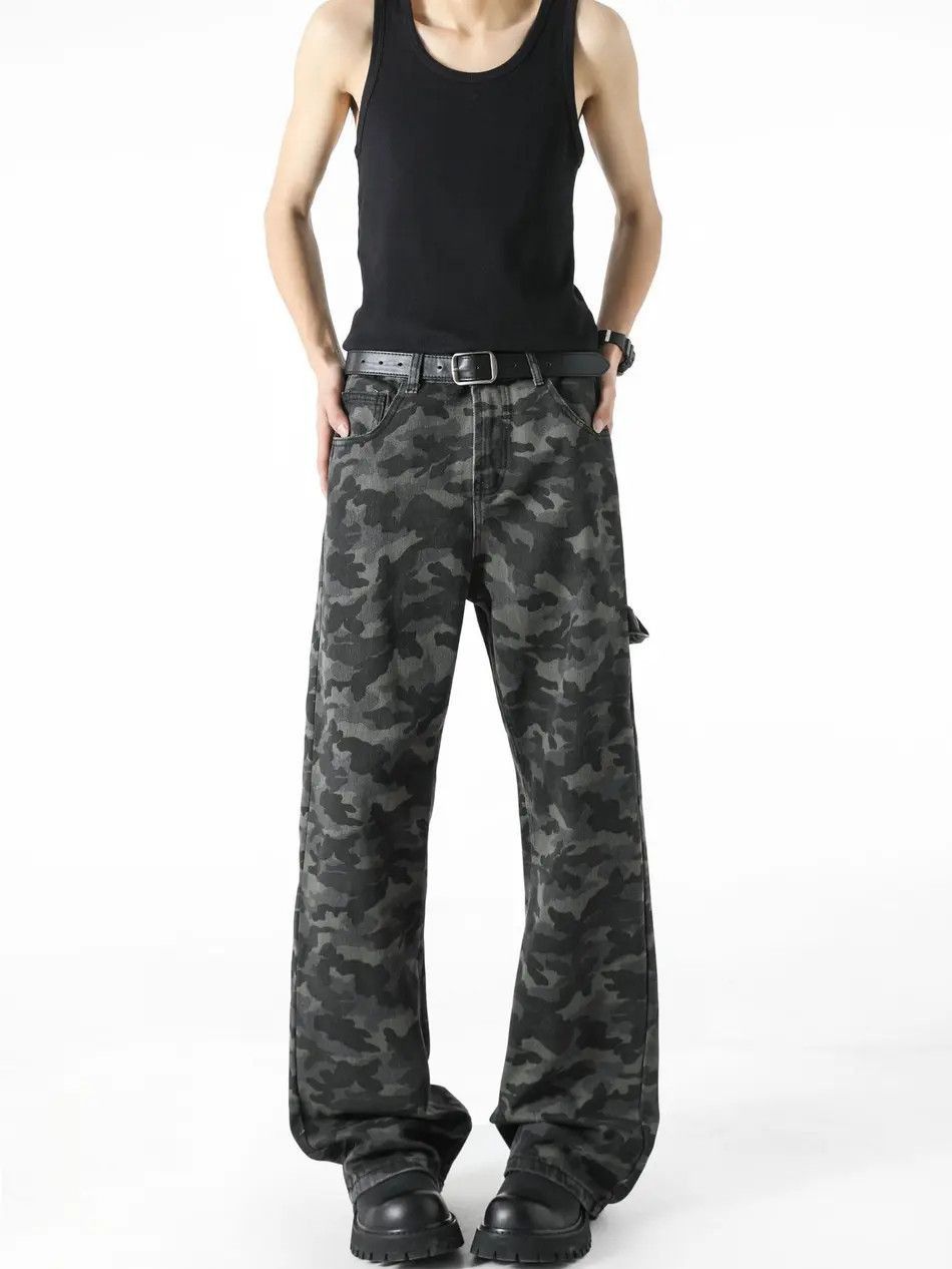 Japanese Brand Retro loose camouflage wide leg jeans Size US 32 / EU 48 - 3 Thumbnail