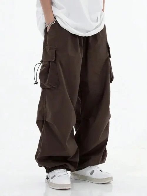 Japanese Brand Parachute Multi-Pocket Sweatpants Gorpcore Cargo Size US 30 / EU 46 - 1 Thumbnail