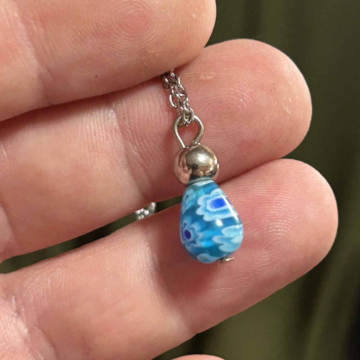 Handmade Handcrafted salvaged vintage millefiori glass necklace Size ONE SIZE - 2 Thumbnail