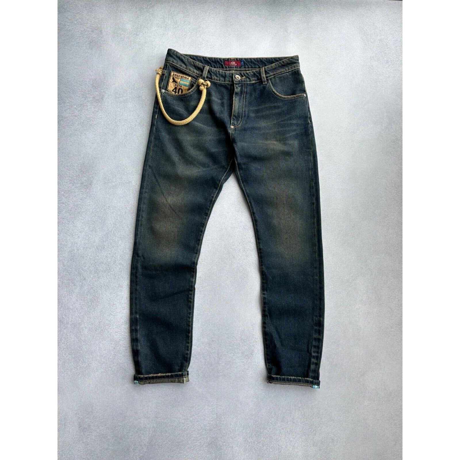 La Martina VTG La Martina Argentina Selvedge Dirty Denim Jeans Size US 33 - 1 Thumbnail