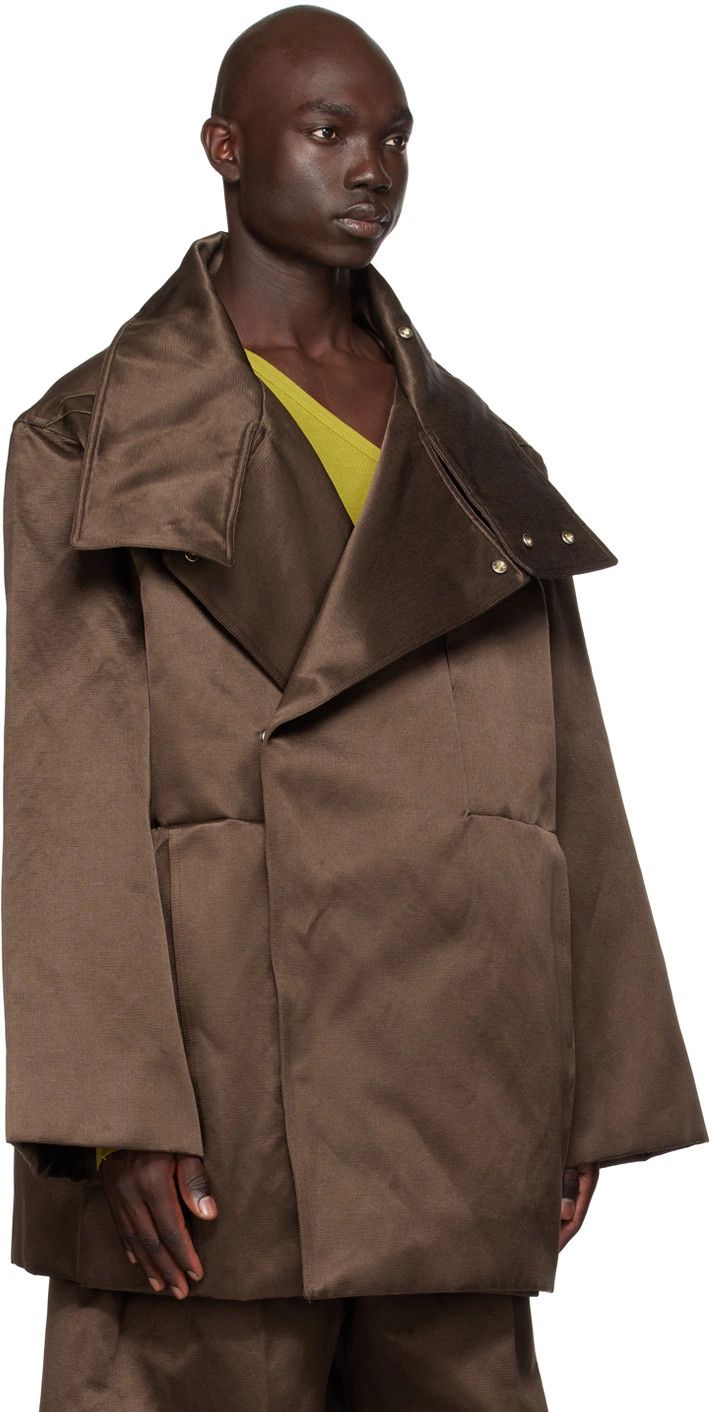 Rick Owens o1y0325 Coat in Brown Size US M / EU 48-50 / 2 - 2 Thumbnail