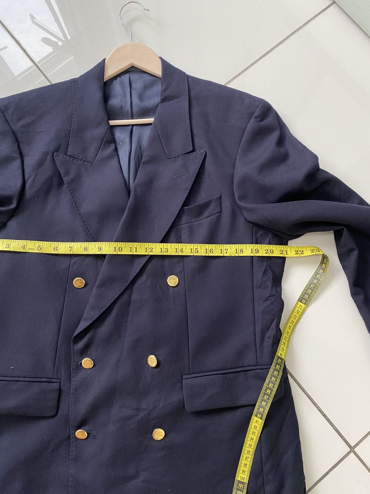 Burberry Burberry Dark Blue Wool Double Breasted Size 50S - 14 Thumbnail