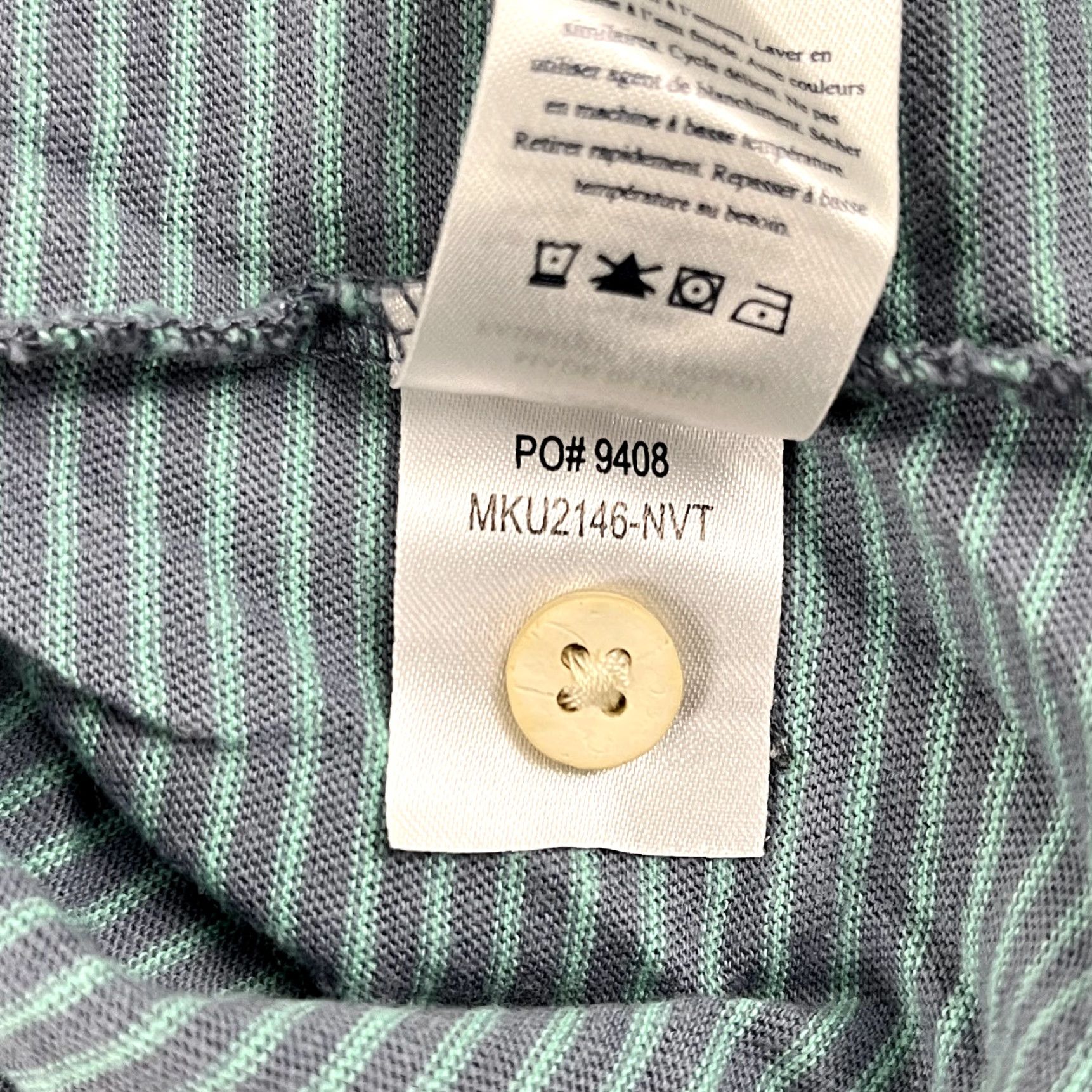 Faherty FAHERTY Polo Shirt Mens XL Green Blue Striped Preppy Beach Activewear Size US XL / EU 56 / 4 - 7 Thumbnail