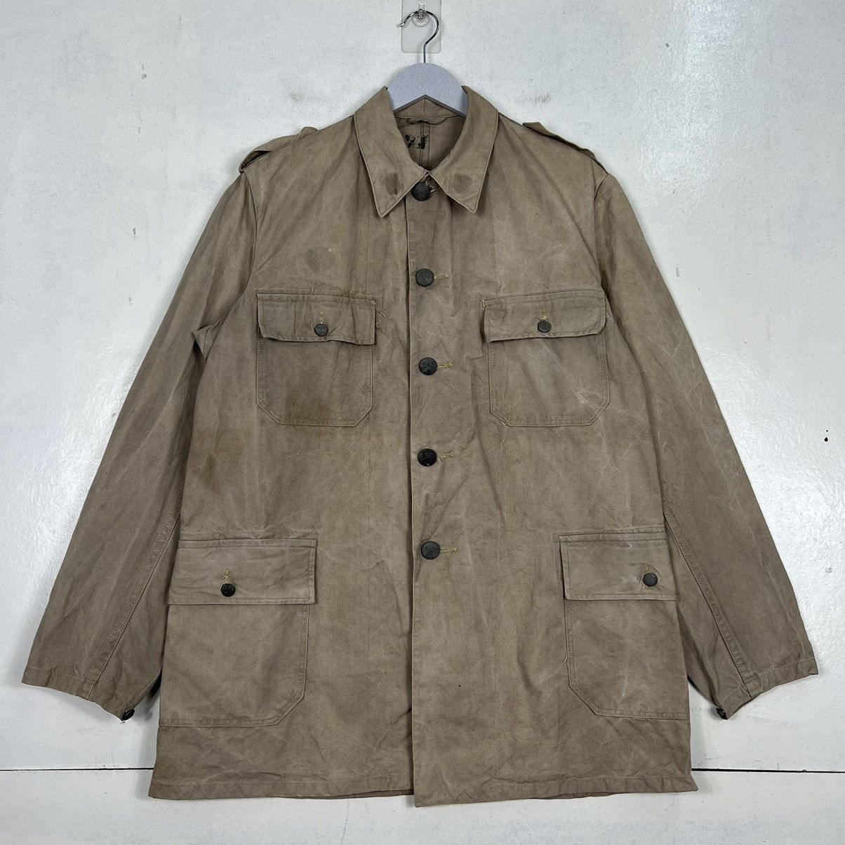 Vintage 🔥 40s VINTAGE SWEDISH MILITARY JACKET Size US M / EU 48-50 / 2 - 2 Thumbnail