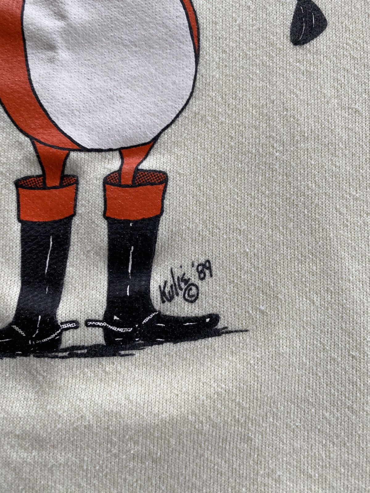 Hanes × Vintage Vintage 80’s Fox Hunt Yellow Raglan Crewneck Sweatshirt Size US L / EU 52-54 / 3 - 4 Thumbnail