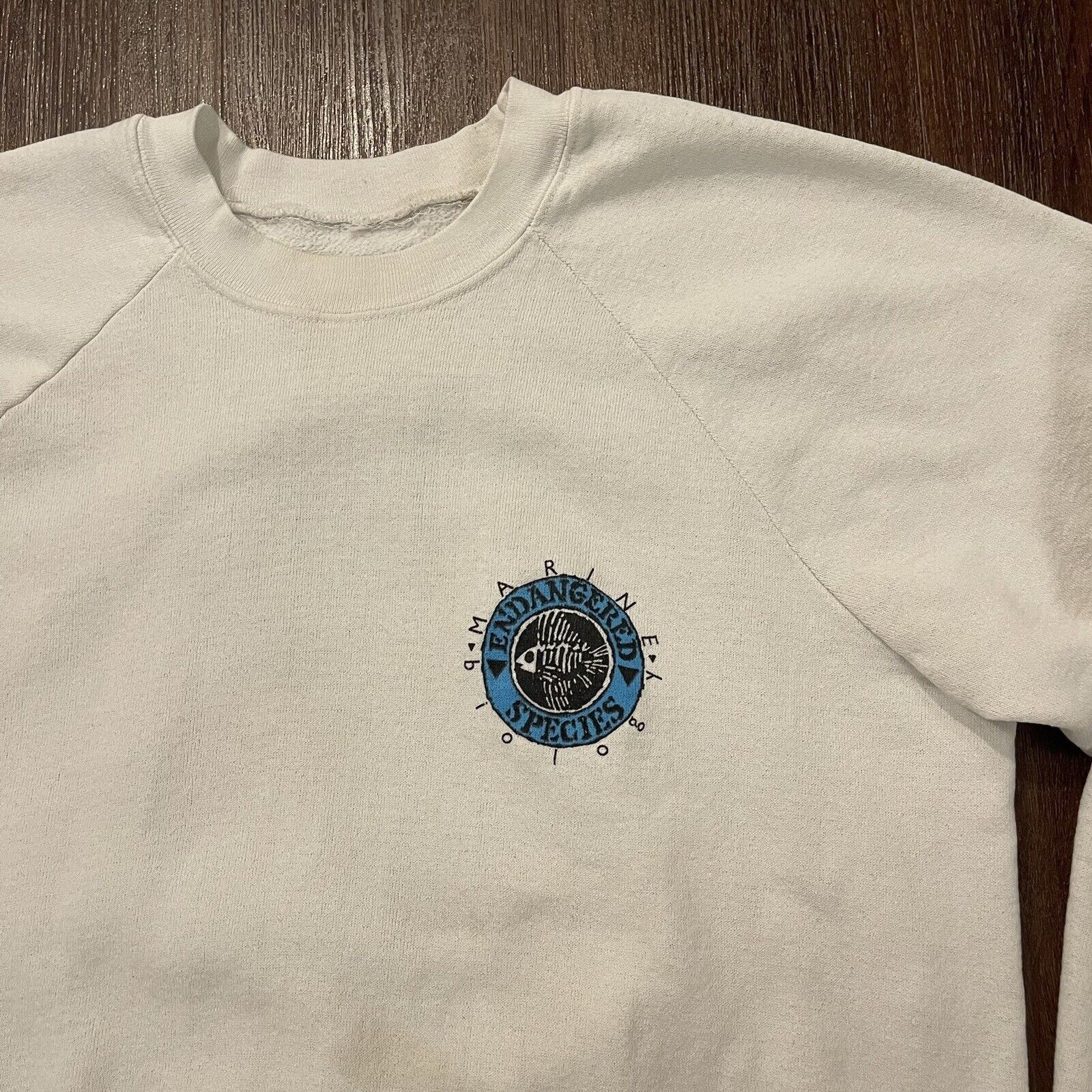 Vintage Vtg Raglan Marine Biology Endangered Species Sweatshirt M Size US M / EU 48-50 / 2 - 4 Thumbnail