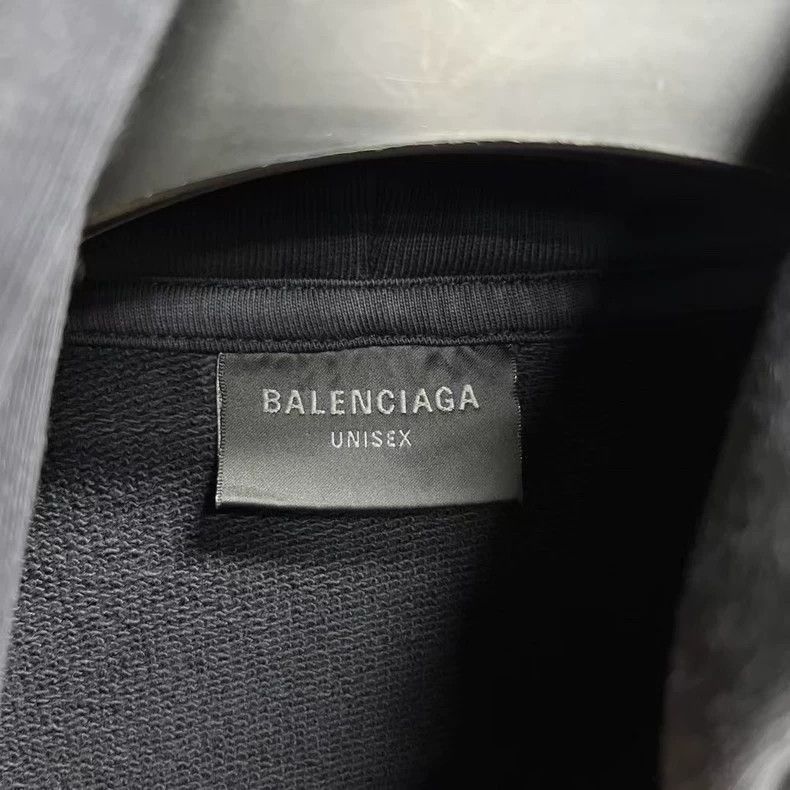Balenciaga Balenciaga Black Hooded Sweatshirt with Logo-2505 Size US S / EU 44-46 / 1 - 2 Thumbnail