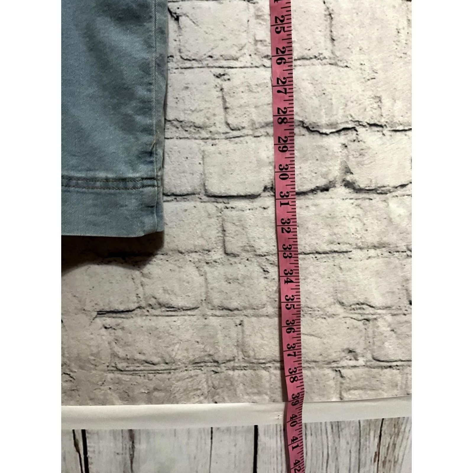 Vintage Jolie & Joy Jeans Light Wash Denim Dress Lace-Up Front Drawstring Size M Womens Denim dress Size 32" / US 10 / IT 46 - 6 Thumbnail