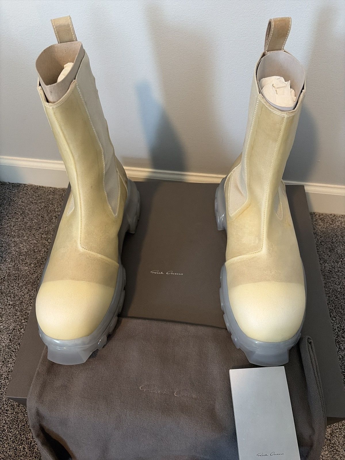 Rick Owens RICK OWENS BEATLE BOZO TRACTOR BOOTS RU01C4881 LCTO Size US 10 / EU 43 - 3 Thumbnail