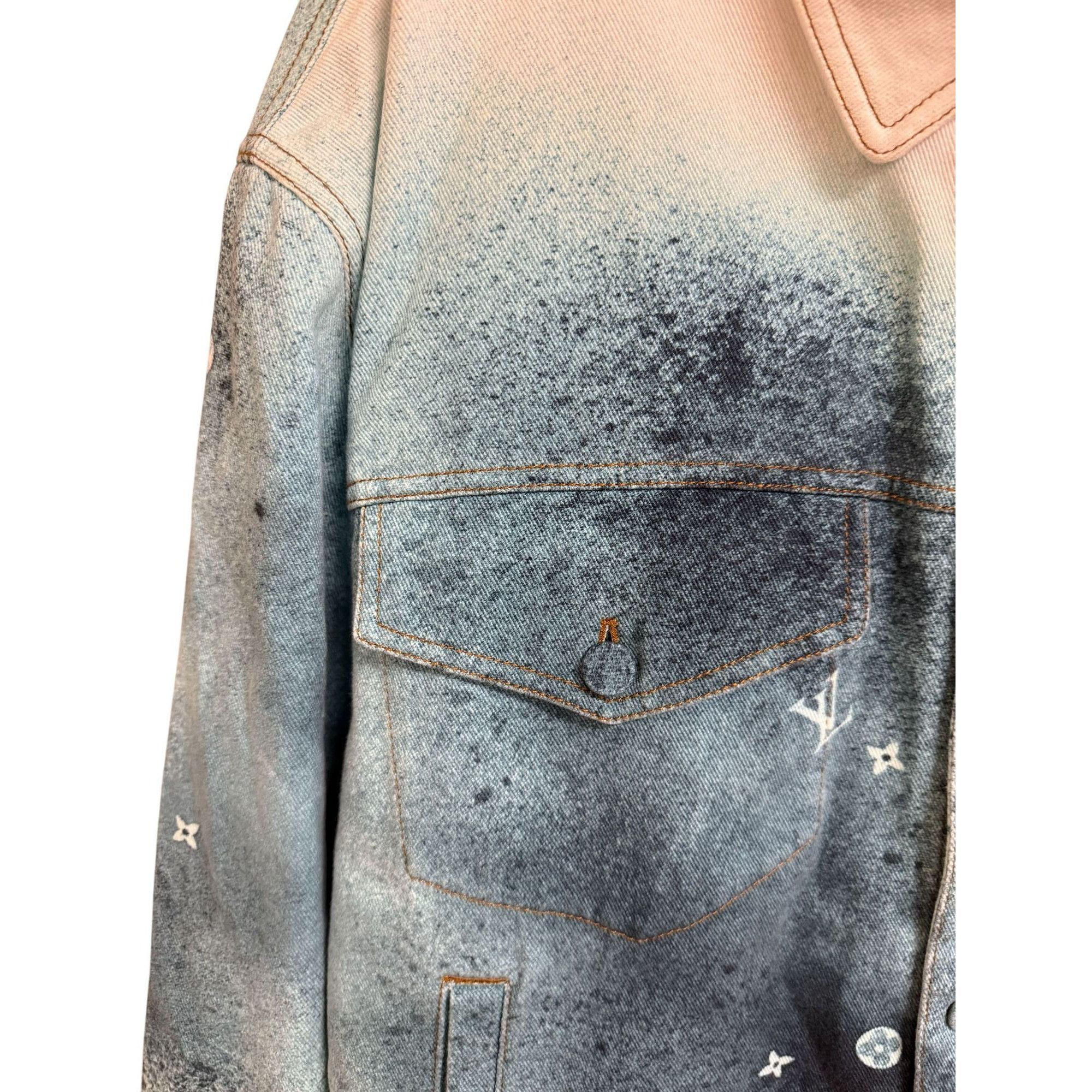 Louis Vuitton Louis Vuitton Mens Gradient Denim Jacket - Size 56 - Made In Size US XL / EU 56 / 4 - 19 Thumbnail