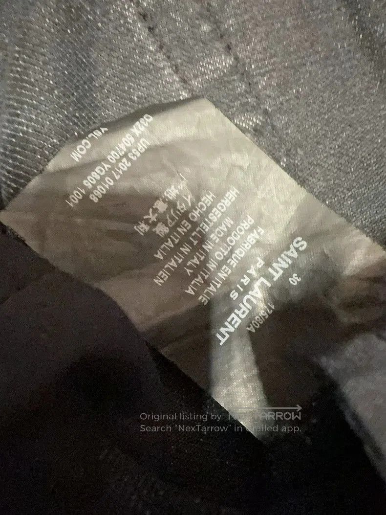 Saint Laurent Paris YSL SLP Distressed Denim Jeans. Size US 30 / EU 46 - 2 Thumbnail