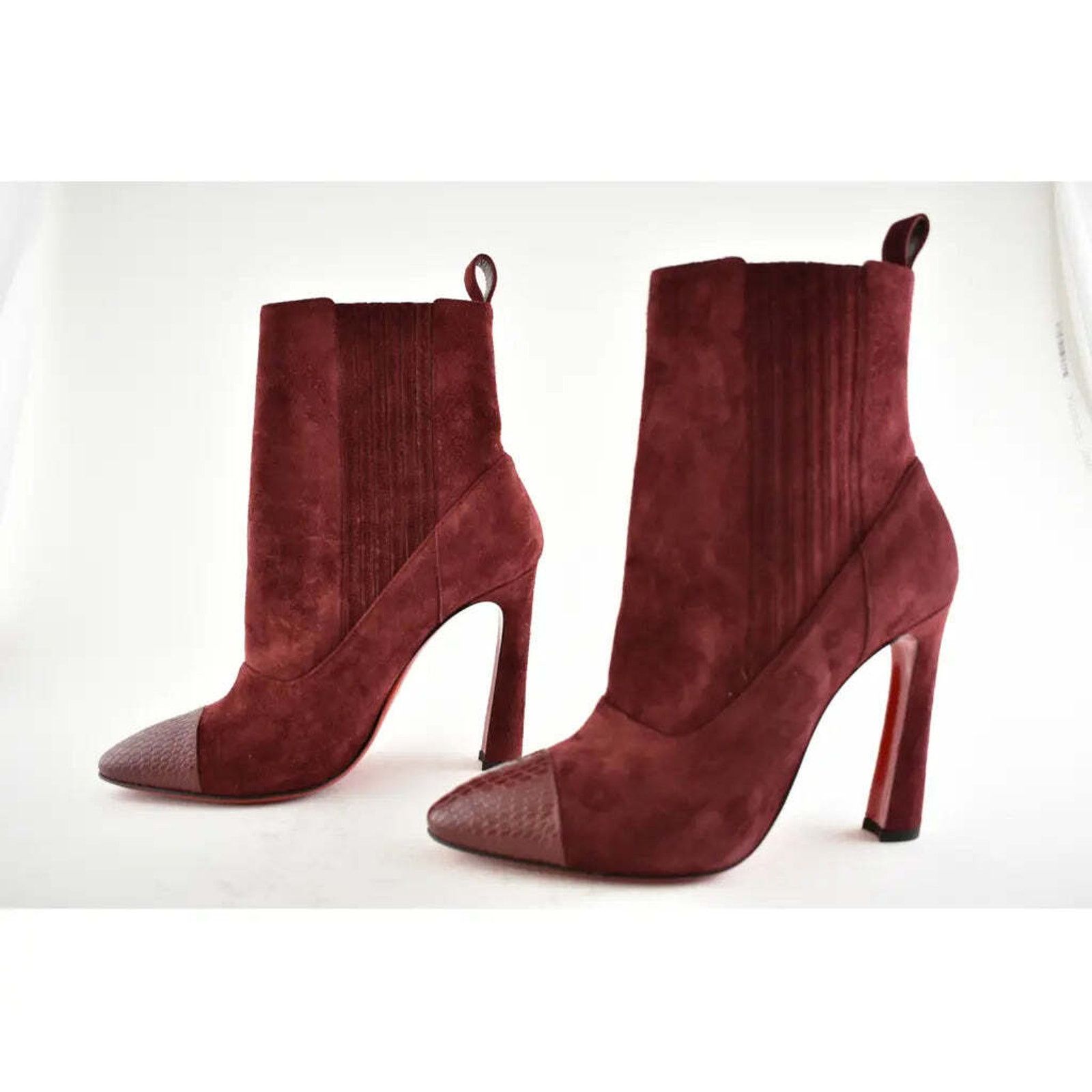 Christian Louboutin Christian Louboutin Me In The 90S 100 Tanin Red Suede Size US 7 / IT 37 - 9 Thumbnail