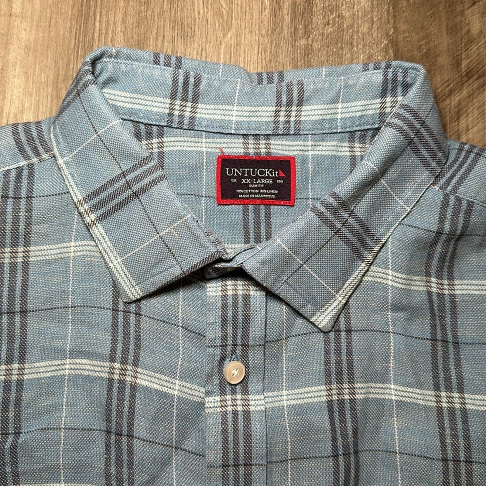 UNTUCKit UntuckIt Garzon Slim Fit Linen Blend Long Sleeve - 2XL Size US XXL / EU 58 / 5 - 6 Thumbnail