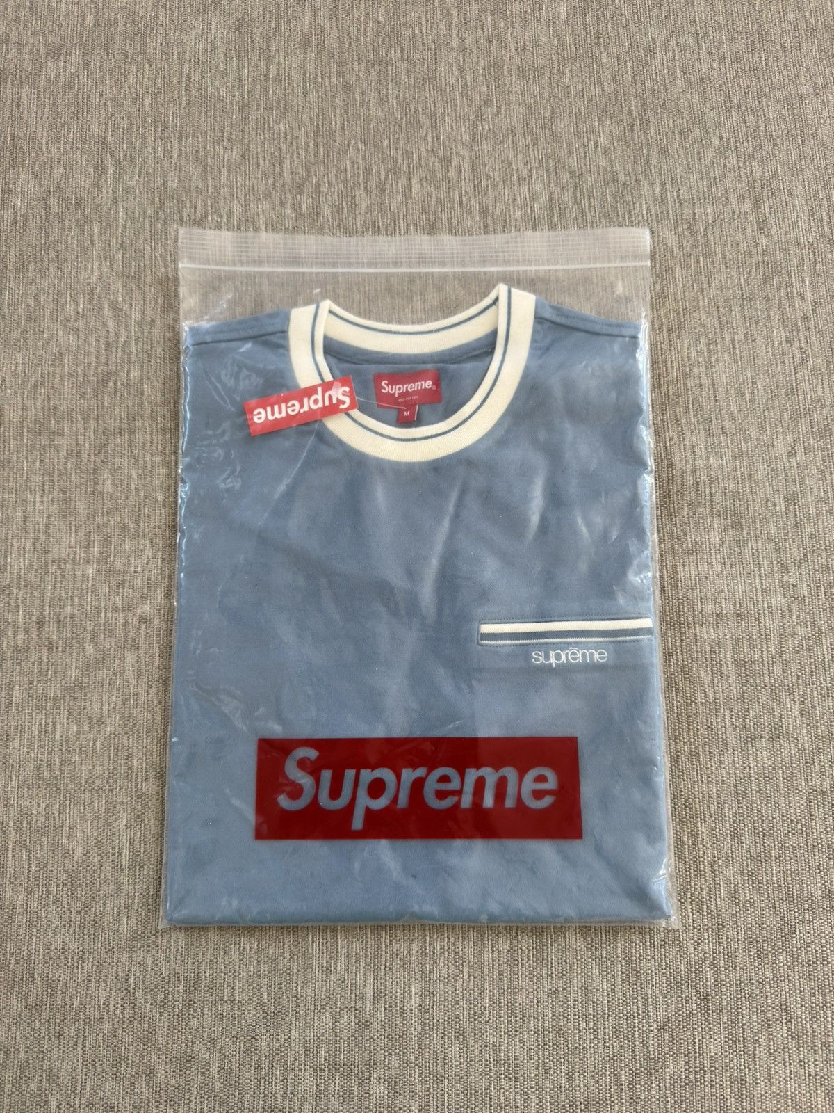 Supreme Supreme Ribbed Pocket Tee SS18 Slate Vintage Medium Size US M / EU 48-50 / 2 - 1 Thumbnail