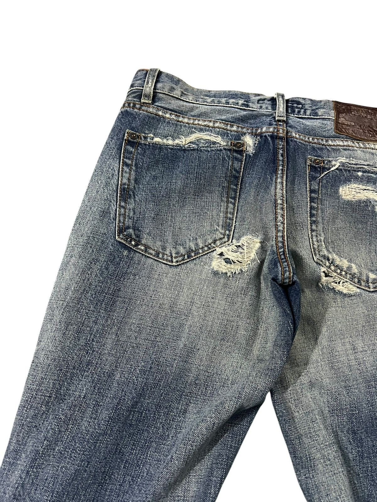 If Six Was Nine Distressed Ralph Lauren Dungarees Low Rise Sick Jean Size US 30 / EU 46 - 13 Thumbnail