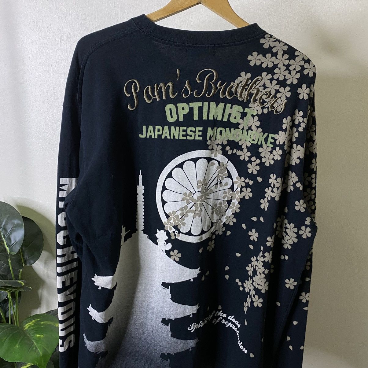 Japanese Brand Karakuri Tamashii Japanese Mononoke Ed Hardy Style LS Tshirt Size US XL / EU 56 / 4 - 2 Thumbnail