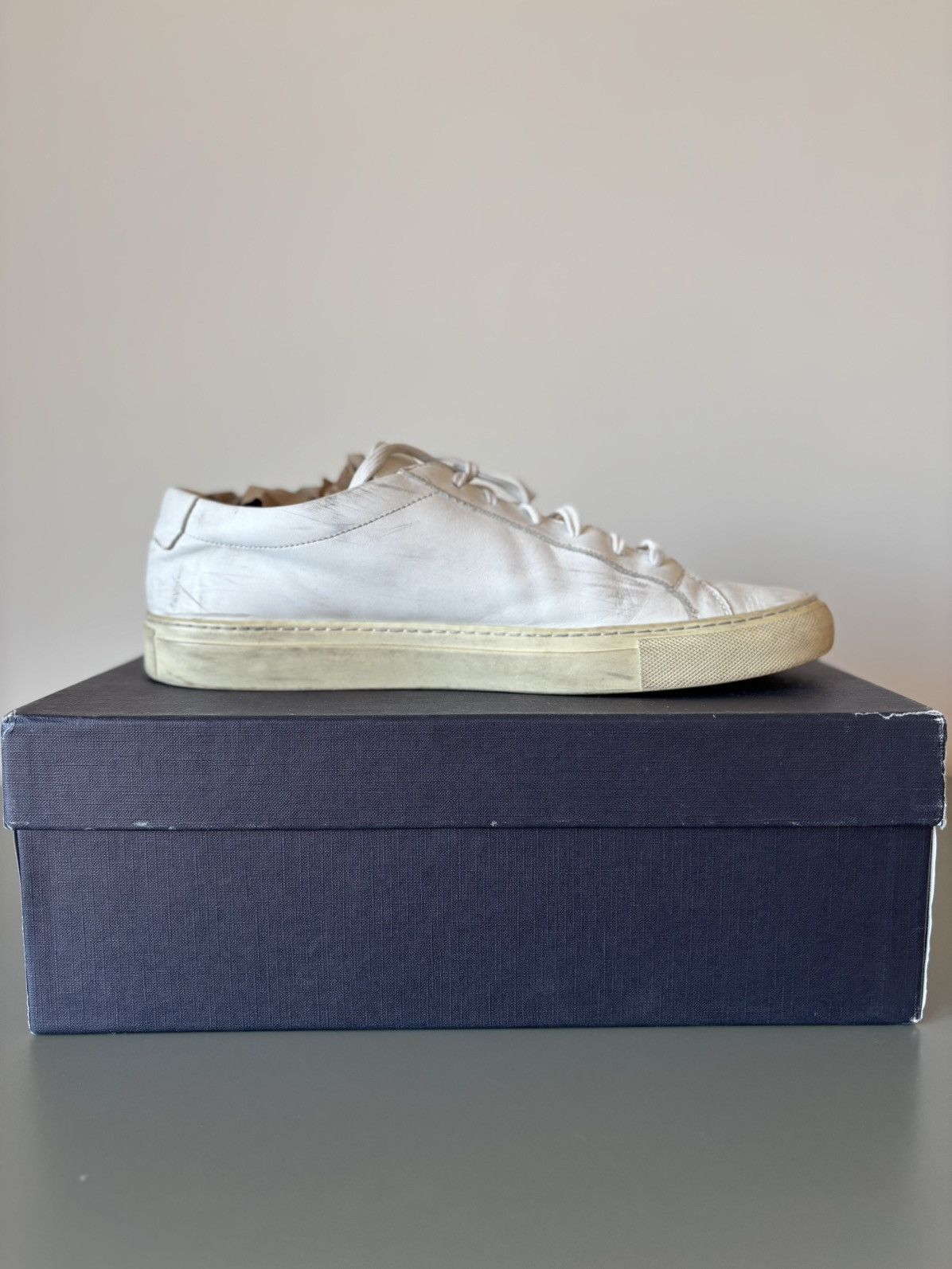 Common Projects Common Projects Achilles in White Leather Size US 11 / EU 44 - 10 Thumbnail