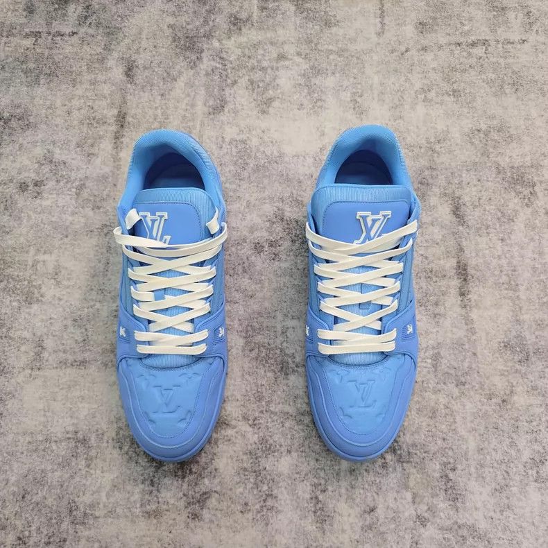 Louis Vuitton Louis Vuitton Trainer Blue Cement shoes Size US 11 / EU 44 - 1 Thumbnail