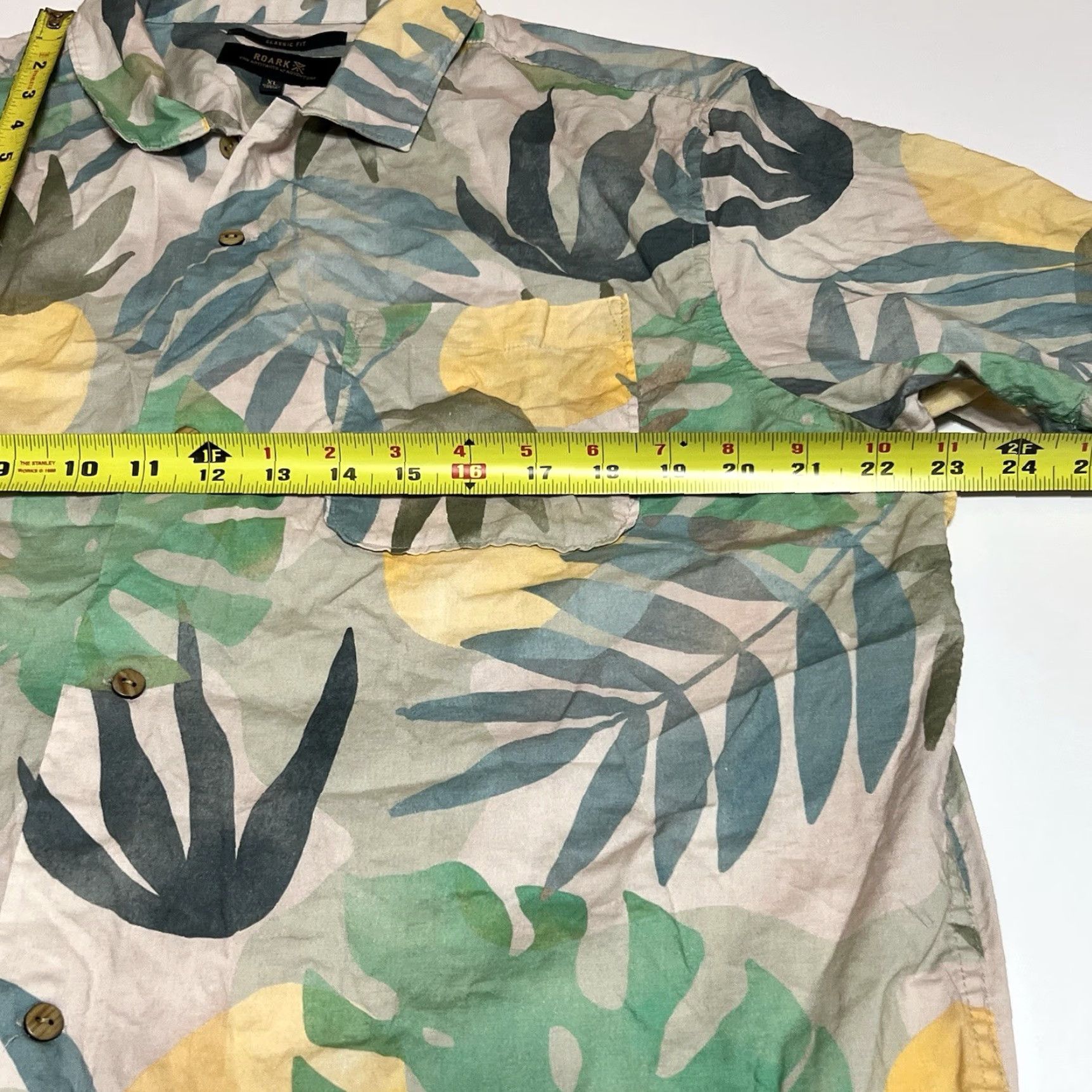 Roark Roark Button-Down Shirt XL Men's Short Sleeve Floral Graphic Print Multicolor Cotton Blend Size US XL / EU 56 / 4 - 6 Thumbnail