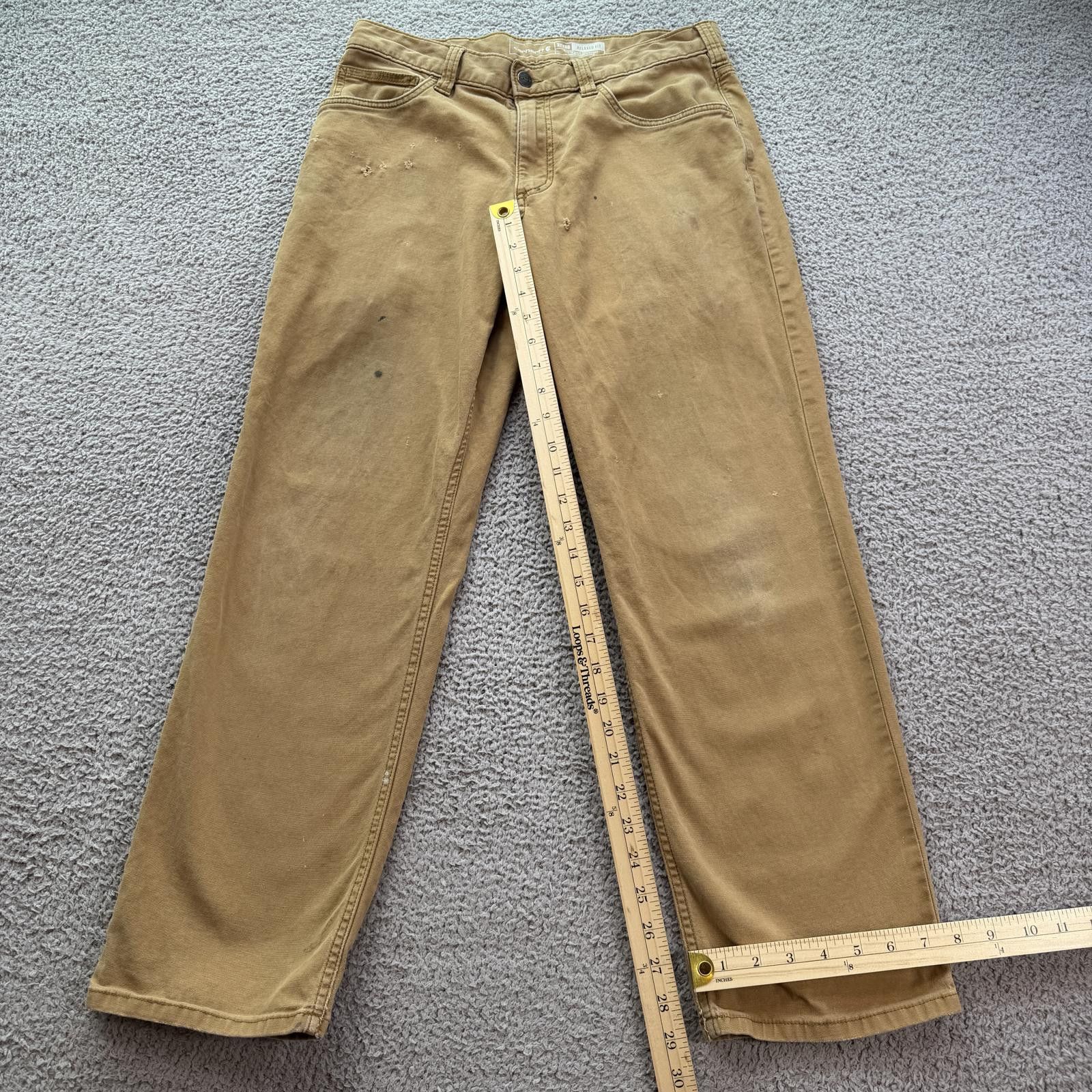 Carhartt Carhartt Rugged Flex Relaxed Fit Canvas Work Pants 32x30 Tan Size US 32 / EU 48 - 4 Thumbnail