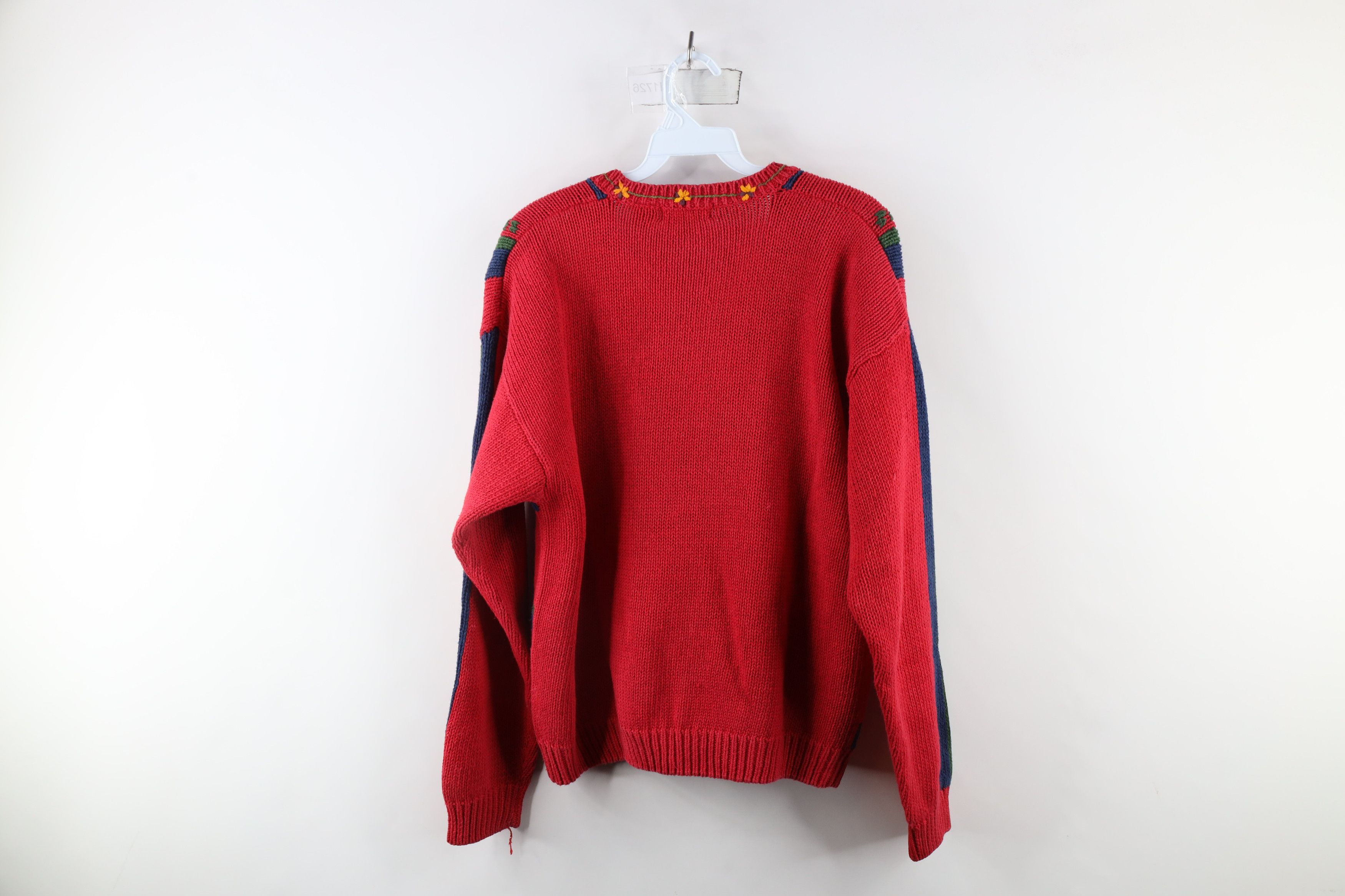 Vintage Vintage 90s Country Primitive Embroidered Cardigan Sweater Size L / US 10 / IT 46 - 13 Thumbnail