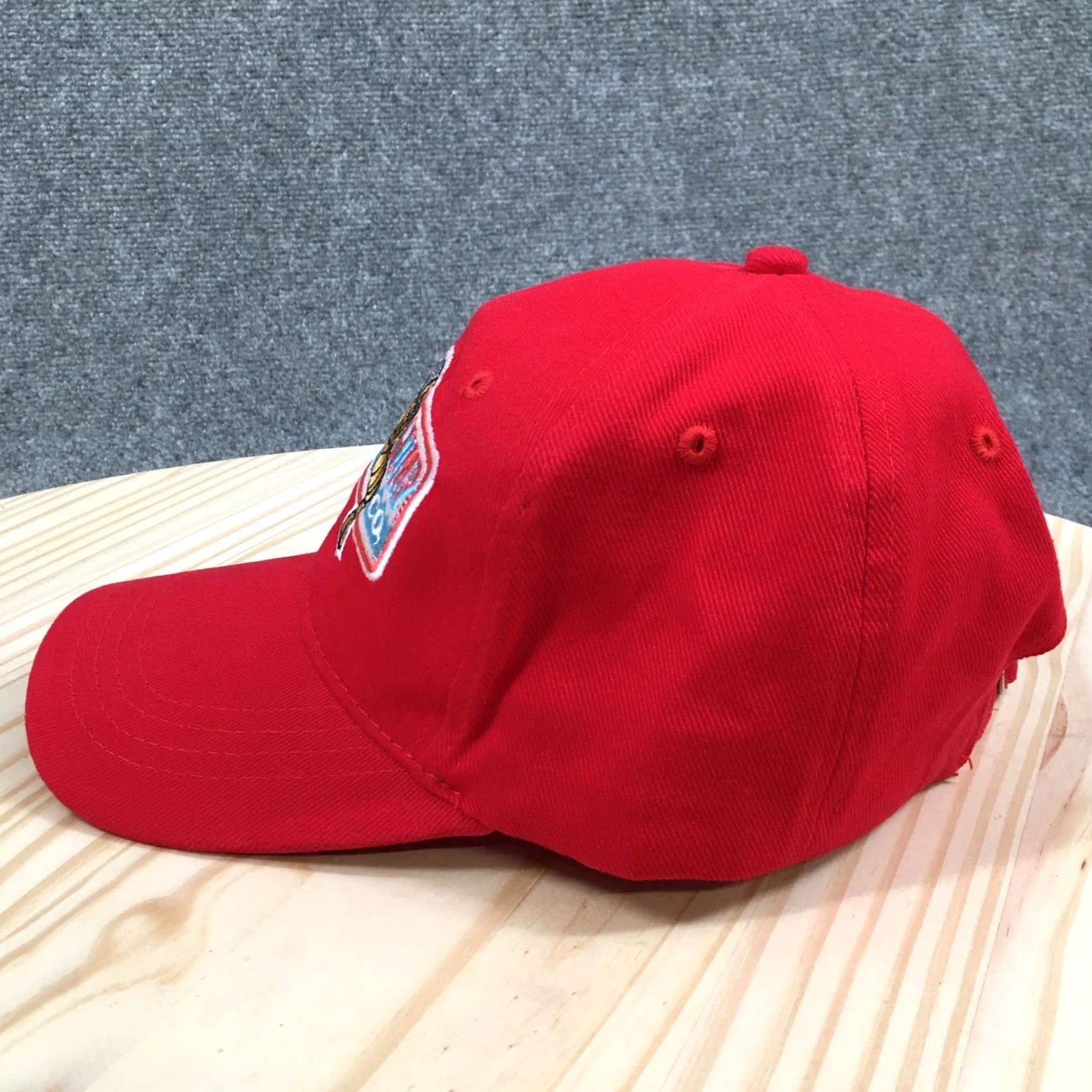CO Bubba Gump Shrimp Co Baseball Cap Hat Mens OS Red Embroidered Logo Adjustable Size ONE SIZE - 5 Thumbnail