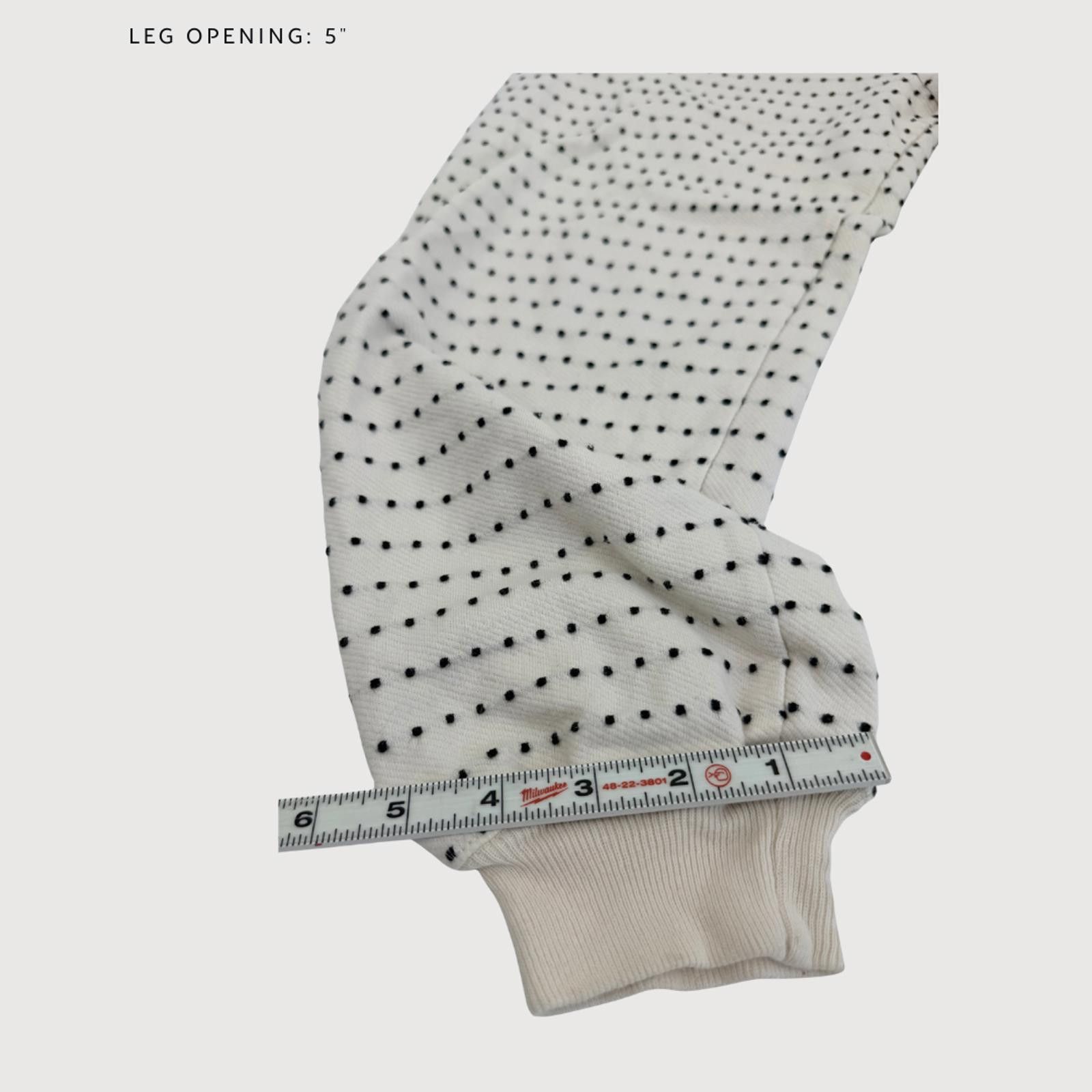 Unknown London The Great Swiss Dot Crop Sweatpants Cream Black Sz 1 Size 28" / US 6 / IT 42 - 9 Thumbnail