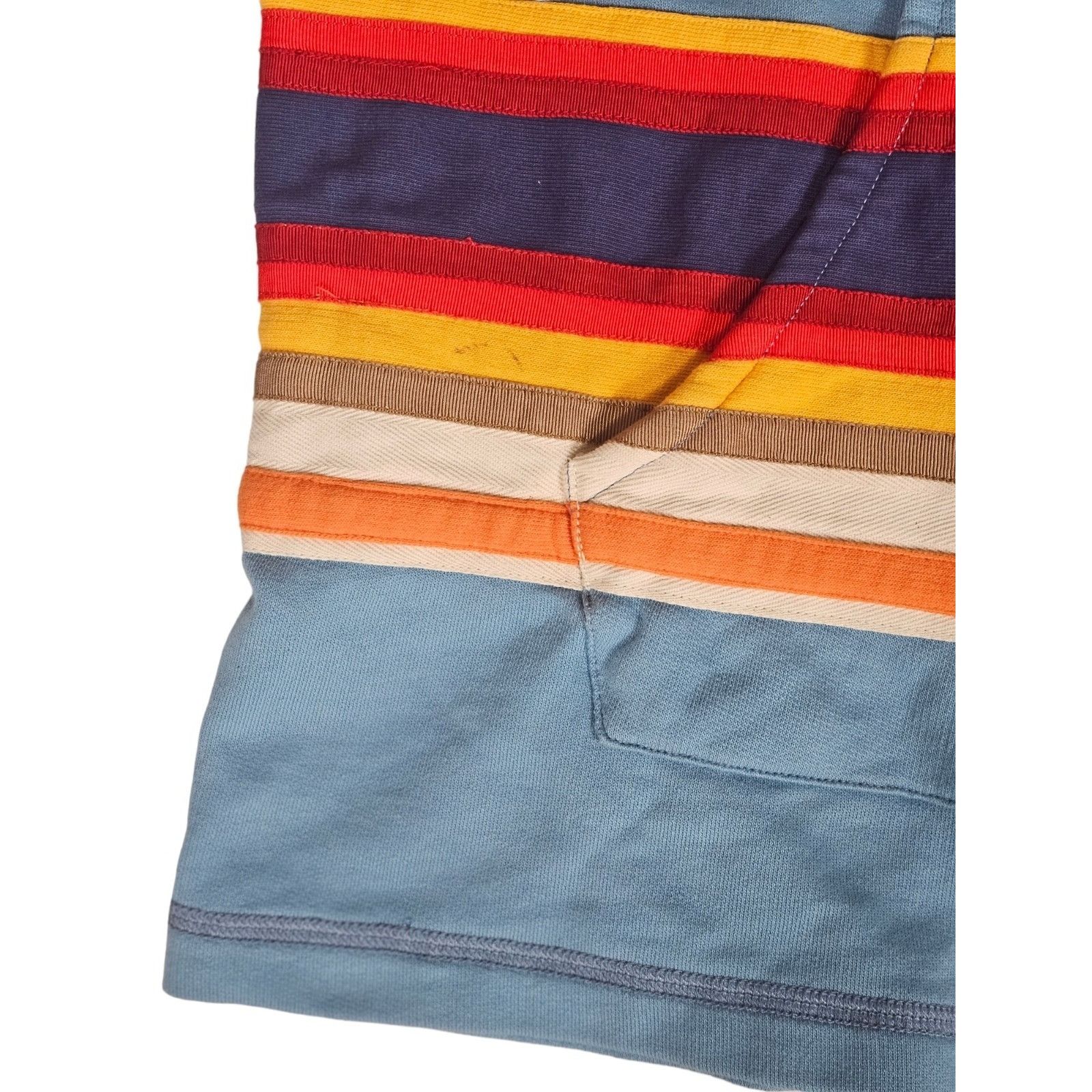 Greg Lauren Greg Lauren Striped Crewneck Hoodie Size 3 US Light Blue Mul Size US XL / EU 56 / 4 - 4 Thumbnail