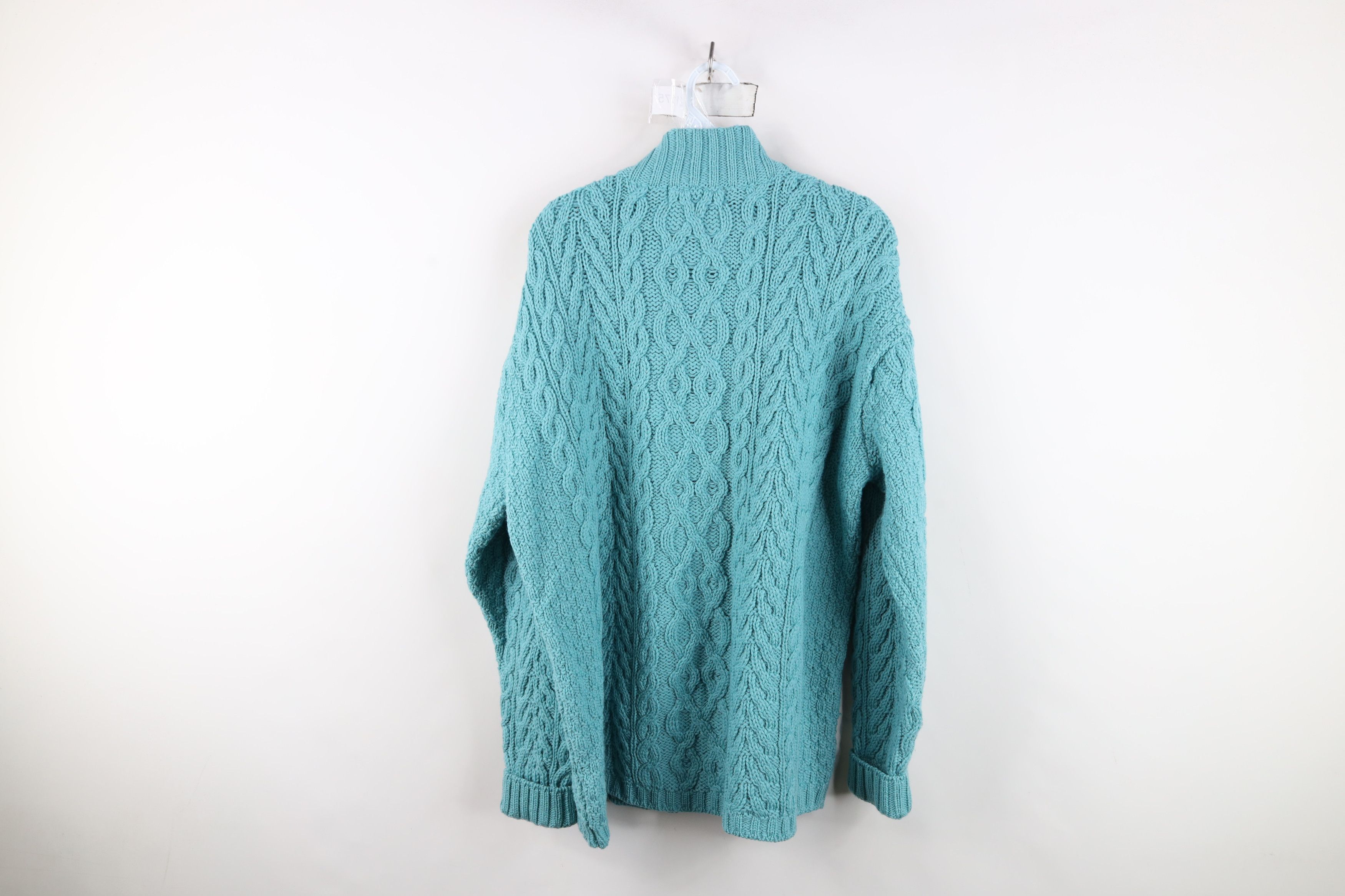 Vintage Vintage 90s Wool Aran Chunky Fisherman Cable Knit Sweater Size XL / US 12-14 / IT 48-50 - 11 Thumbnail