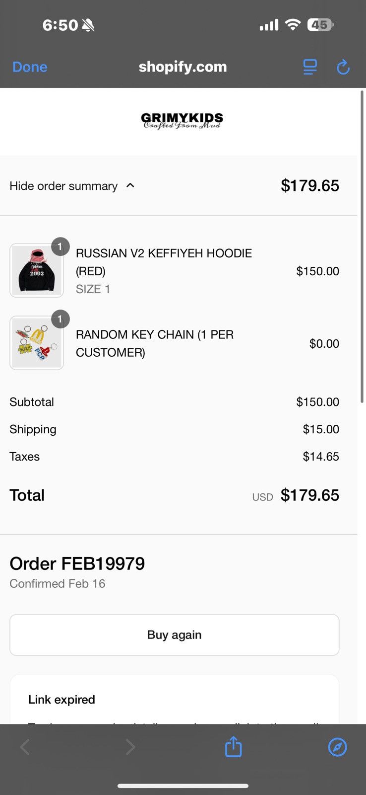 Grimykids RUSSIAN V2 KEFFIYEH HOODIE(Red) Size US M / EU 48-50 / 2 - 3 Thumbnail
