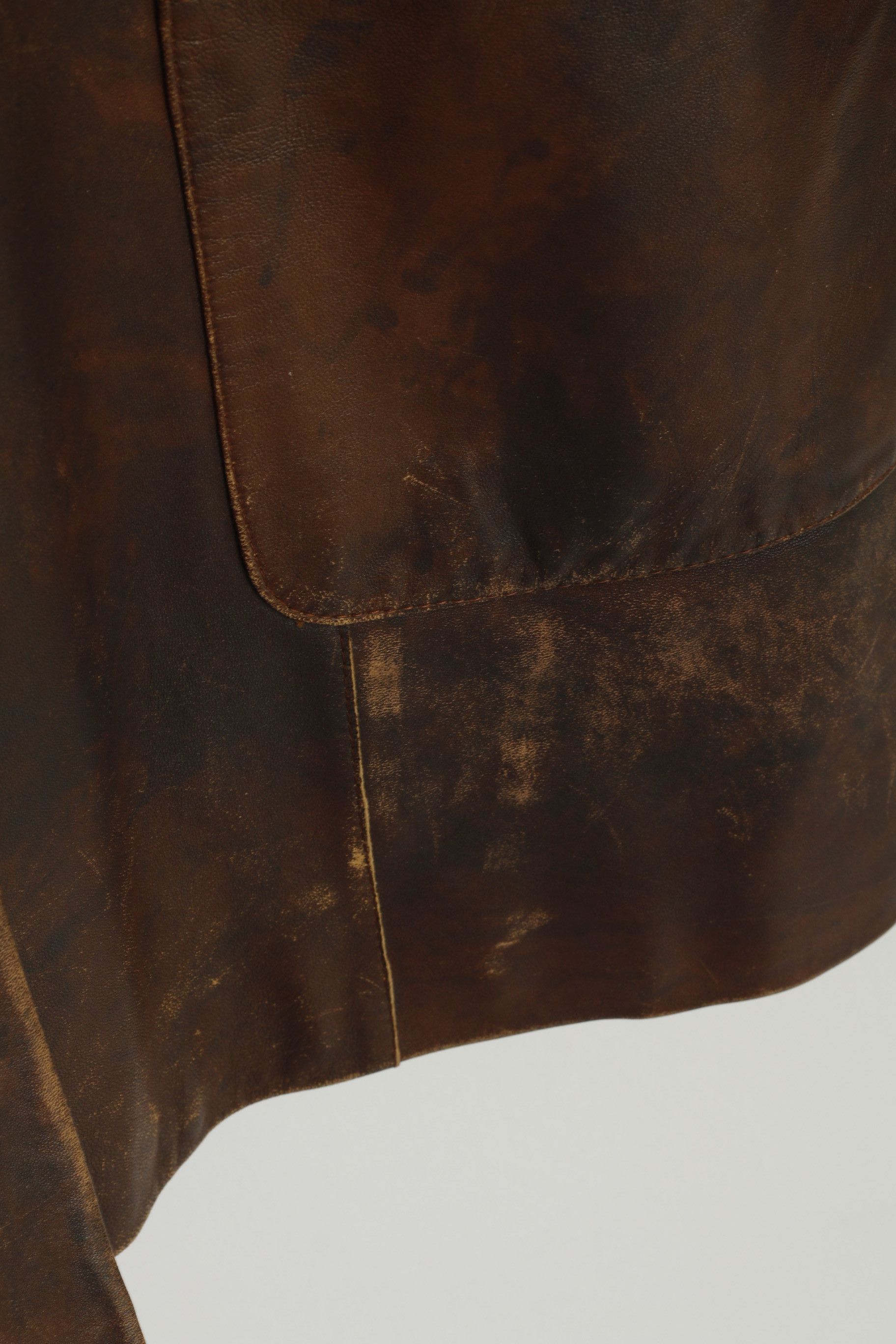 Vintage Yergen Women XXL (L) Leather Jacket Brown 7692 Size XXL / US 16-18 / IT 52-54 - 5 Thumbnail