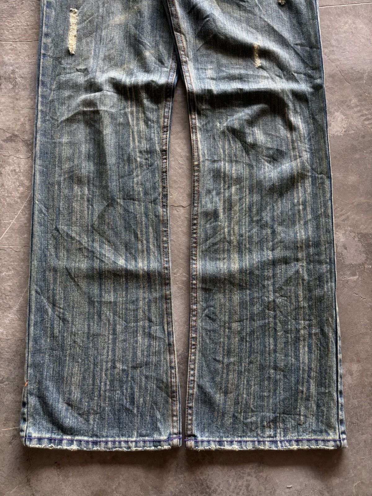 If Six Was Nine NYLAUS flare distressed rusty wash punk grunge japanese Size US 32 / EU 48 - 14 Thumbnail