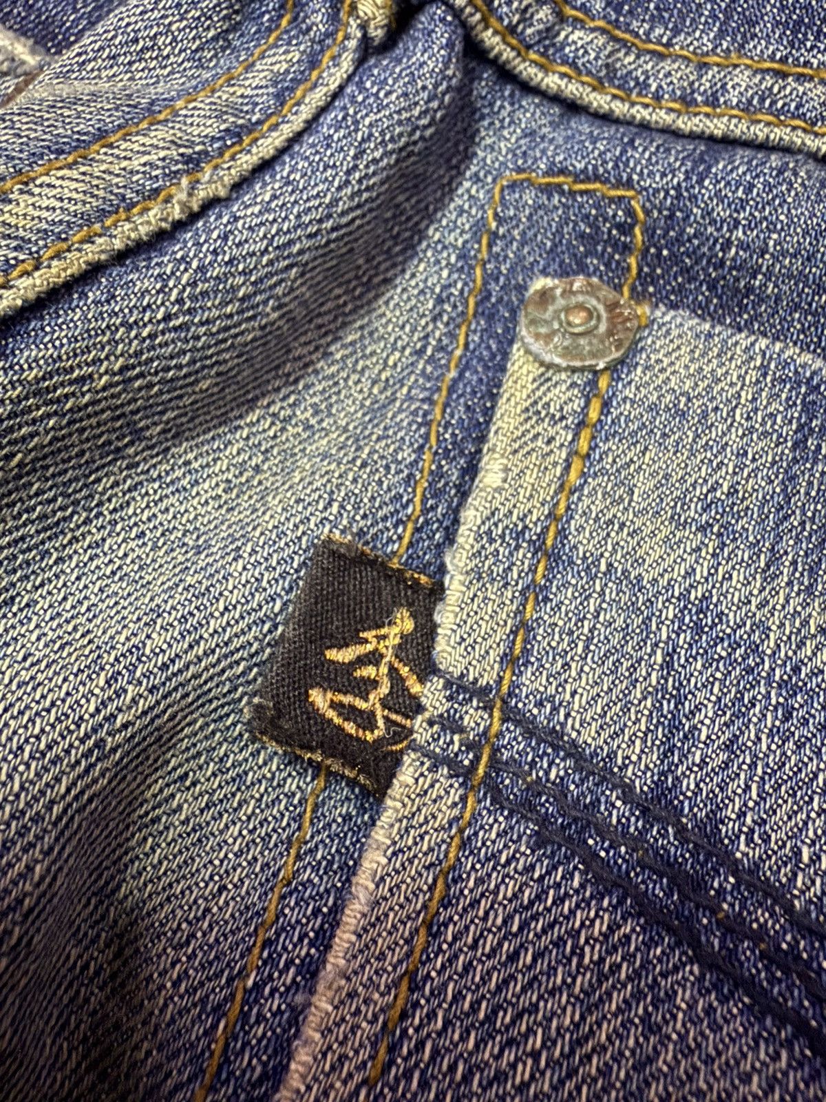 Hysteric Glamour × Japanese Brand Old Army Japan Studded Claw Mark Muddy Wide Leg Flared Jeans Size US 30 / EU 46 - 21 Thumbnail