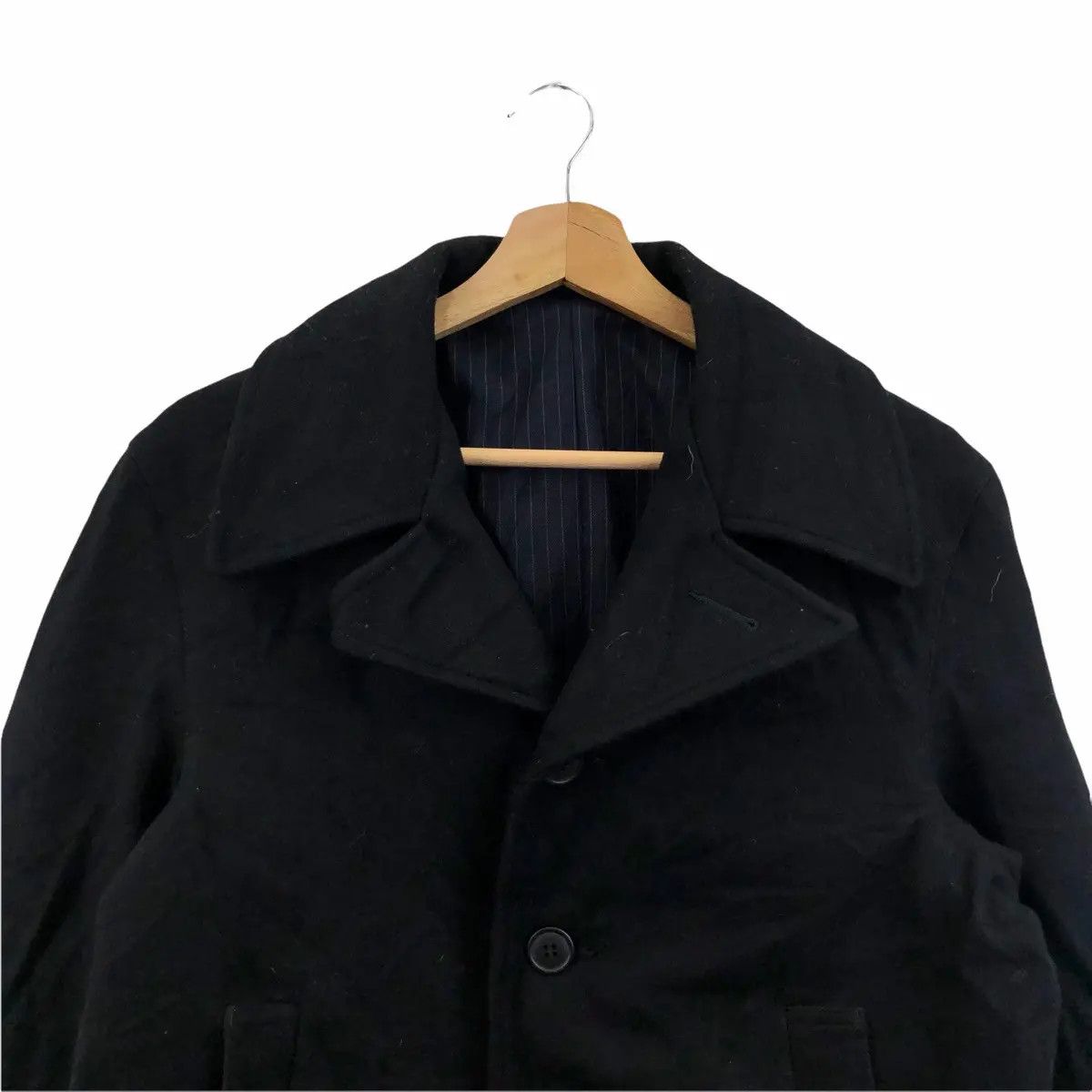 SHIPS Vtg SHIPS JAPAN DESIGNER Minimalist Parka Wool Coat Jacket Size M / US 6-8 / IT 42-44 - 3 Thumbnail
