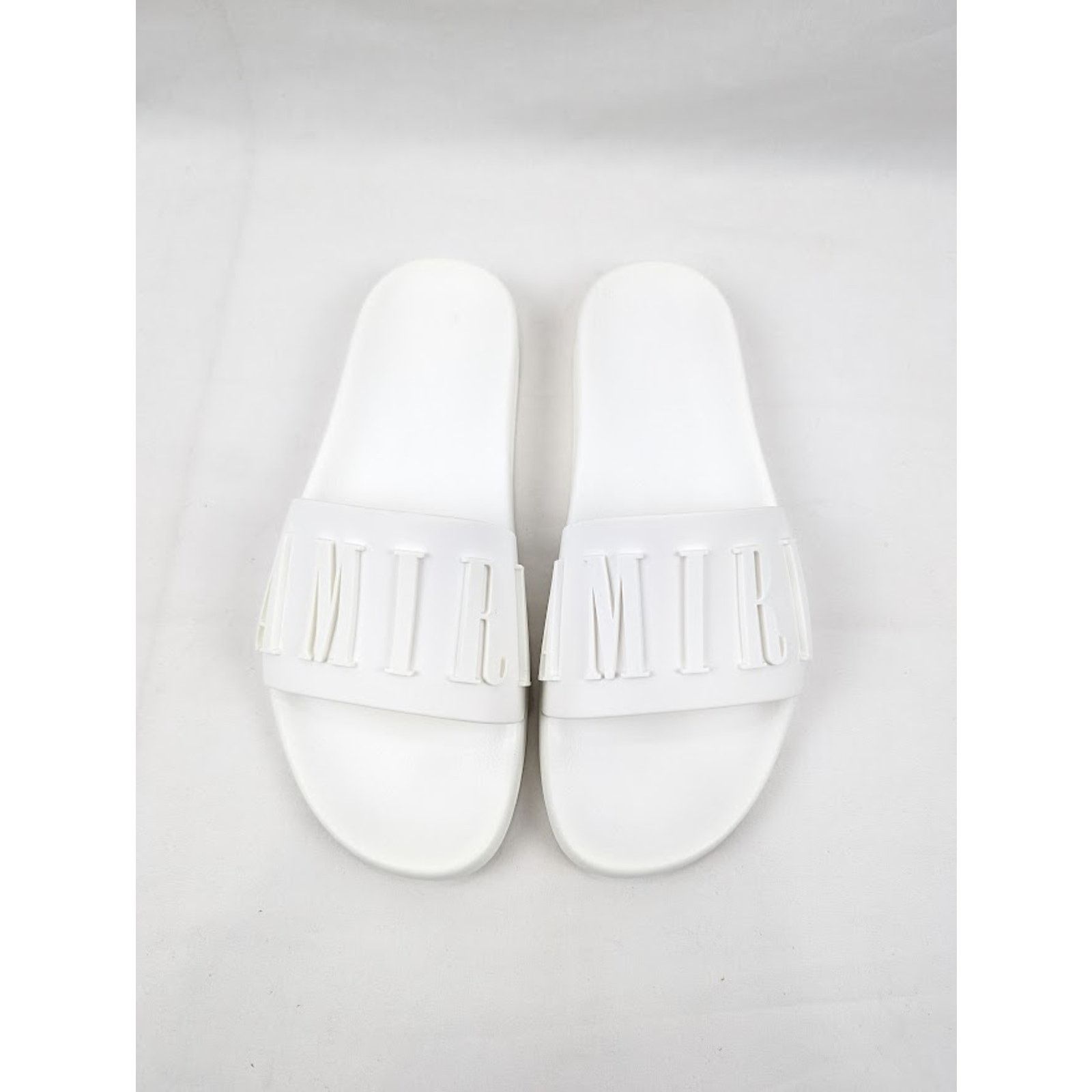 Amiri o1rshd1 Q:19 / Logo Pool Slide in White Size US 12 / EU 45 - 12 Thumbnail