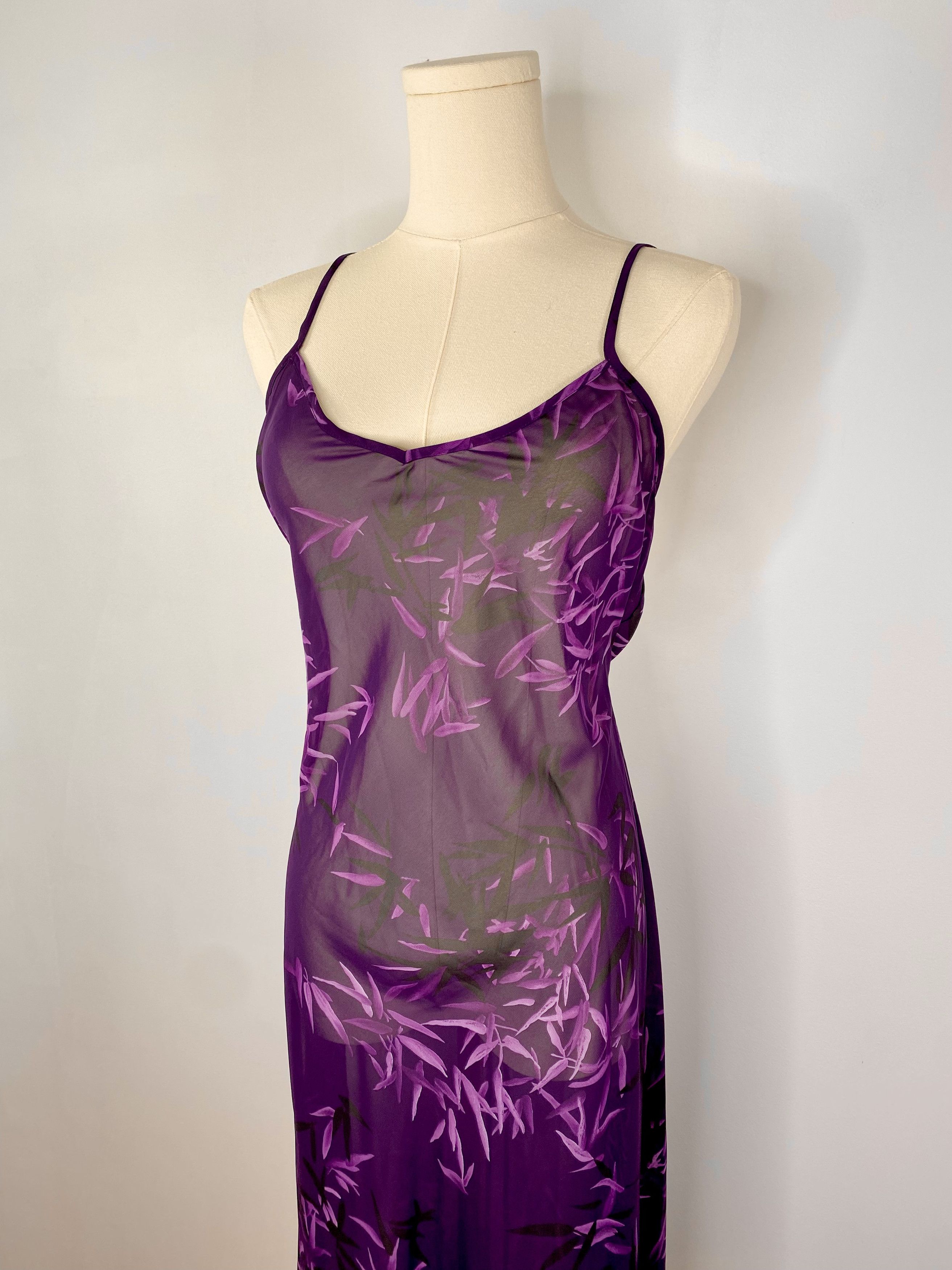 Calvin Klein Calvin Klein - Purple Sheer Nightgown Size ONE SIZE - 1 Thumbnail