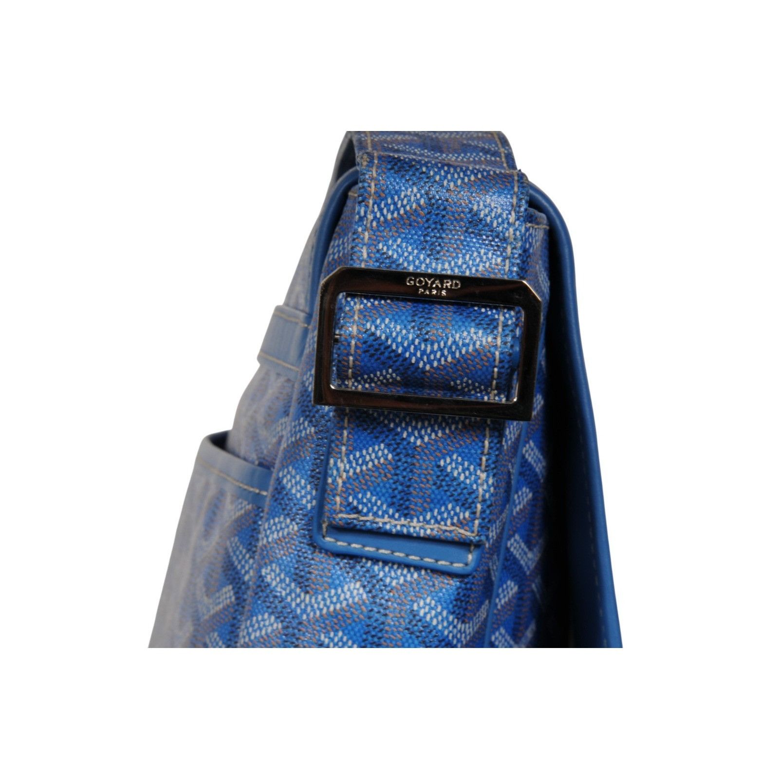 Goyard Grand Bleu MM Messenger Travel Bag Blue - 02639 Size ONE SIZE - 9 Thumbnail