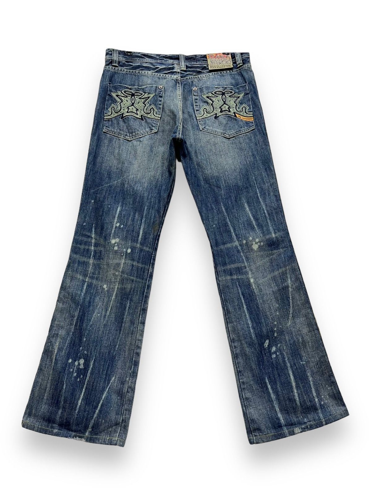 Parasuco PUNK FLARE🔥PARASUCO DENIM LEGEND Distressed Tribal Jeans💥 Size US 33 - 5 Thumbnail
