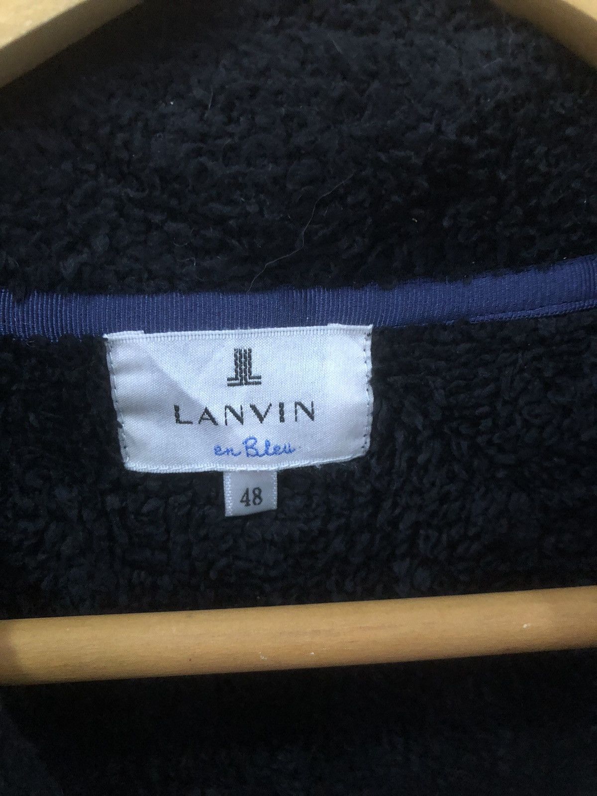 Lanvin 🔥 Lanvin en Bleu Black Fleece Blazer Jacket Size US S / EU 44-46 / 1 - 5 Thumbnail