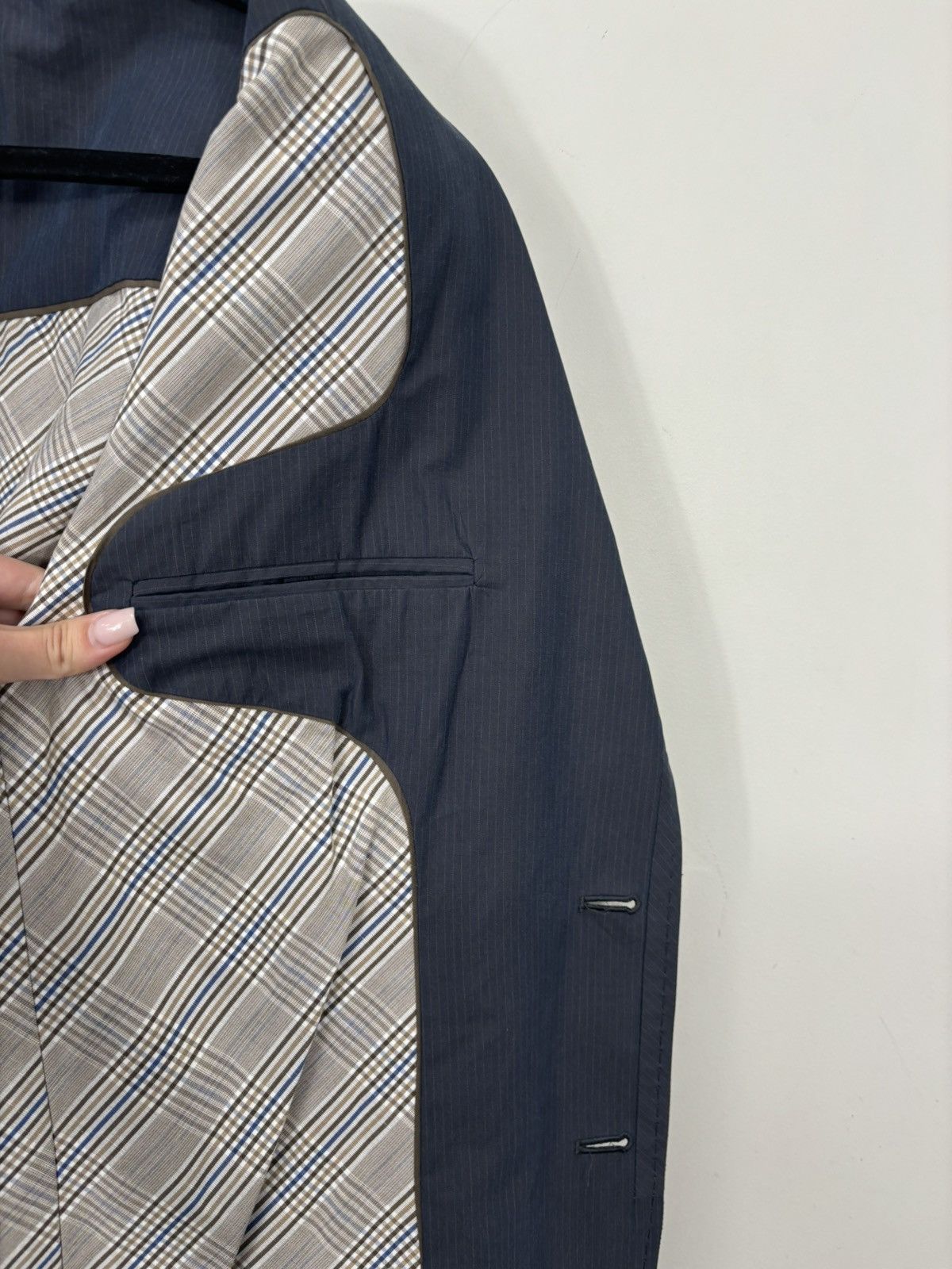 Dolce & Gabbana Vintage Dolce & Gabbana Men’s Striped Luxury Blazer Jacket Size 42R - 17 Thumbnail