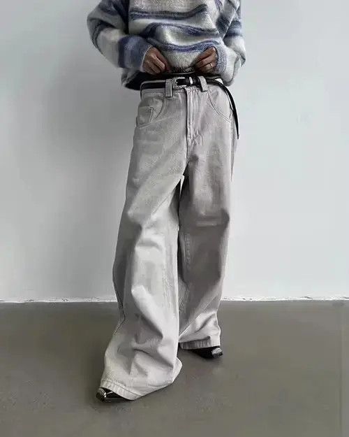 Other Washed Wide-Leg Mopping Trousers Size US 32 / EU 48 - 1 Thumbnail