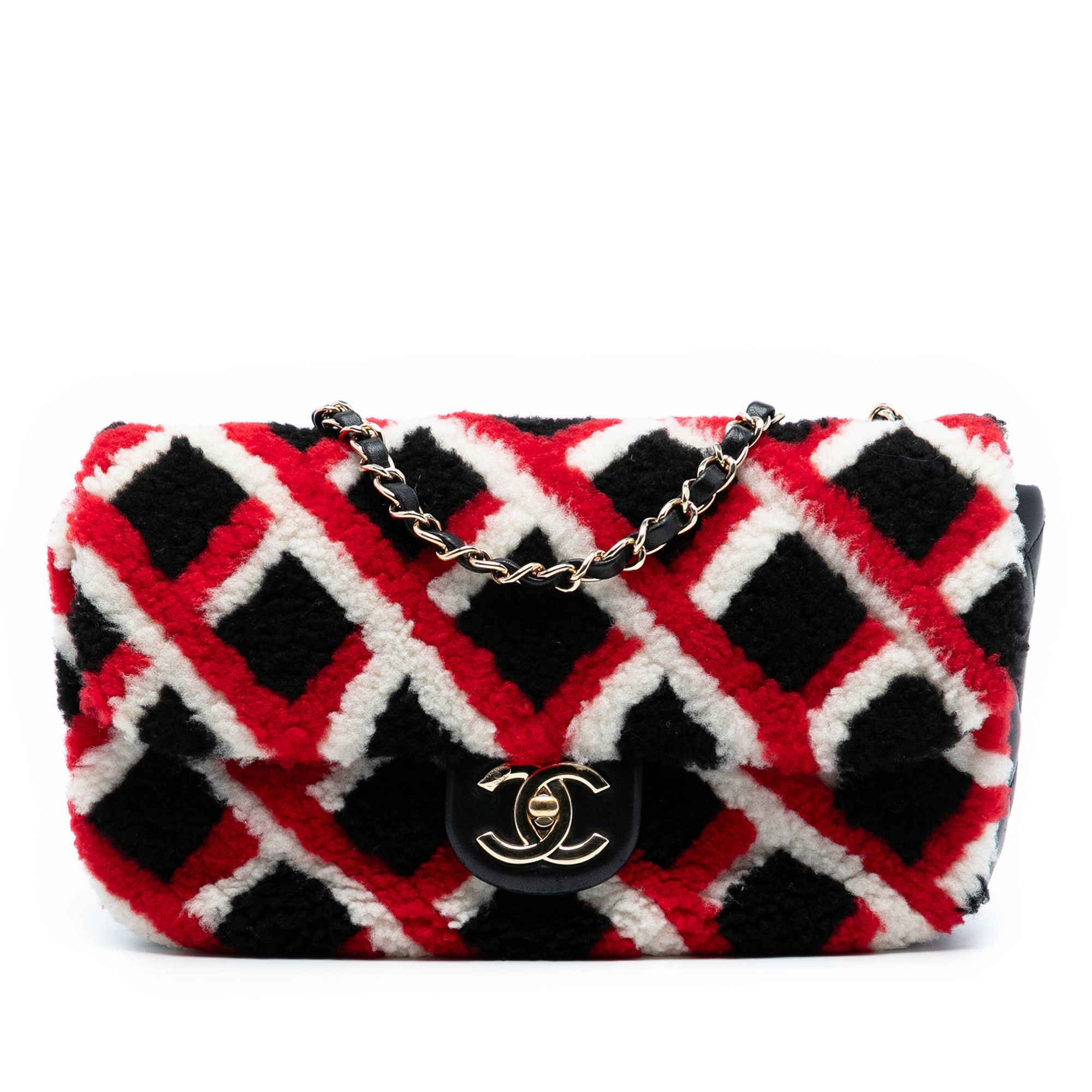 Chanel Chanel Medium CC Shearling and Lambskin Single Flap Size ONE SIZE - 1 Thumbnail